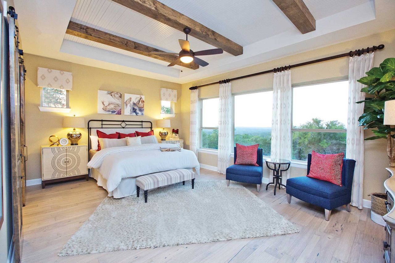 Representative furnished interior of a home built from the The Highcrest by David Weekley Homes in Headwaters 80' - Executive Series, Dripping Springs (Image 2). Representative furnished interior of a home built from the The Highcrest by David Weekley Homes in Headwaters 80' - Executive Series, Dripping Springs (Image 2).