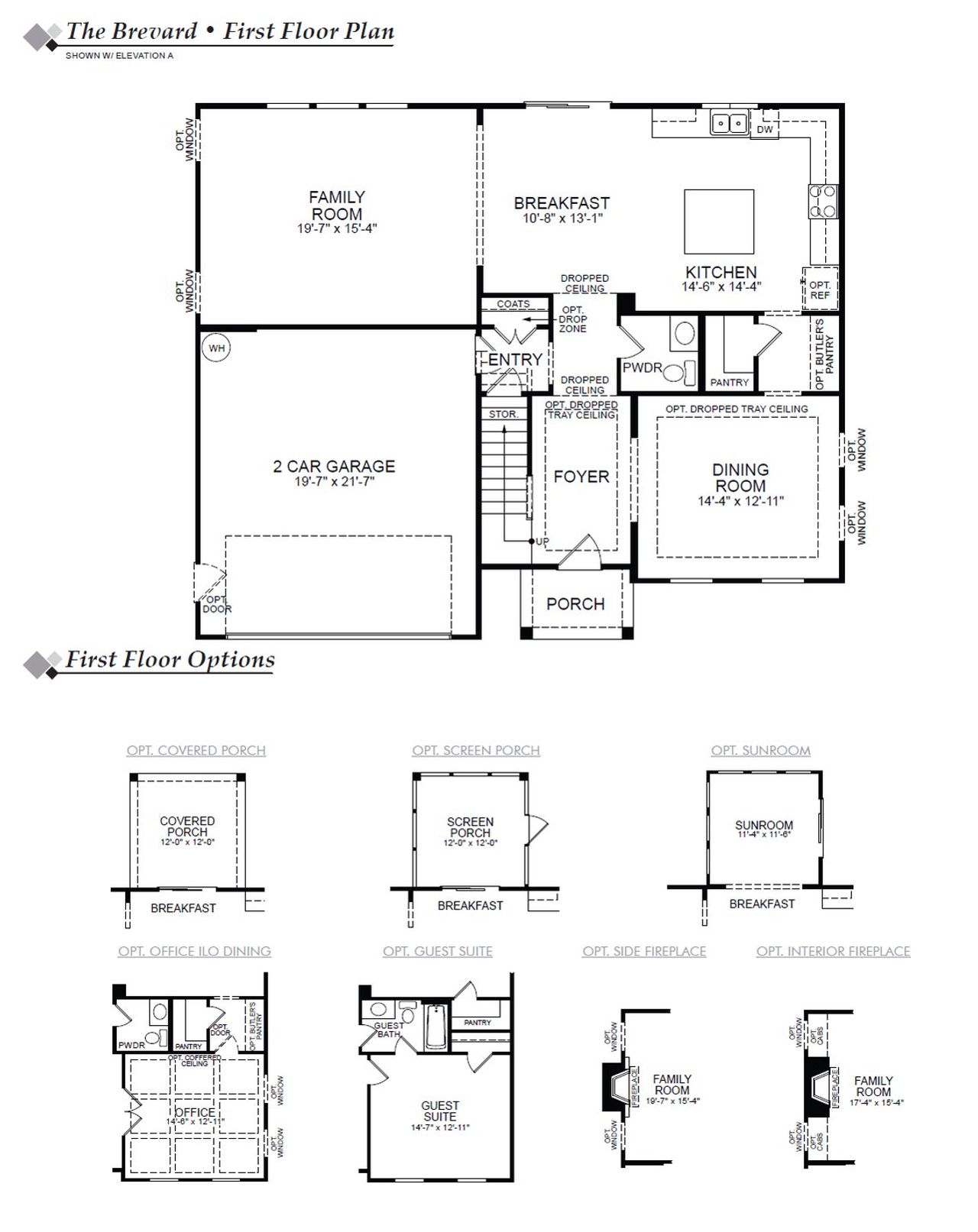2D floor plan layout of this home in Enclave at Riverdale, Huntersville, NC (Image 2).