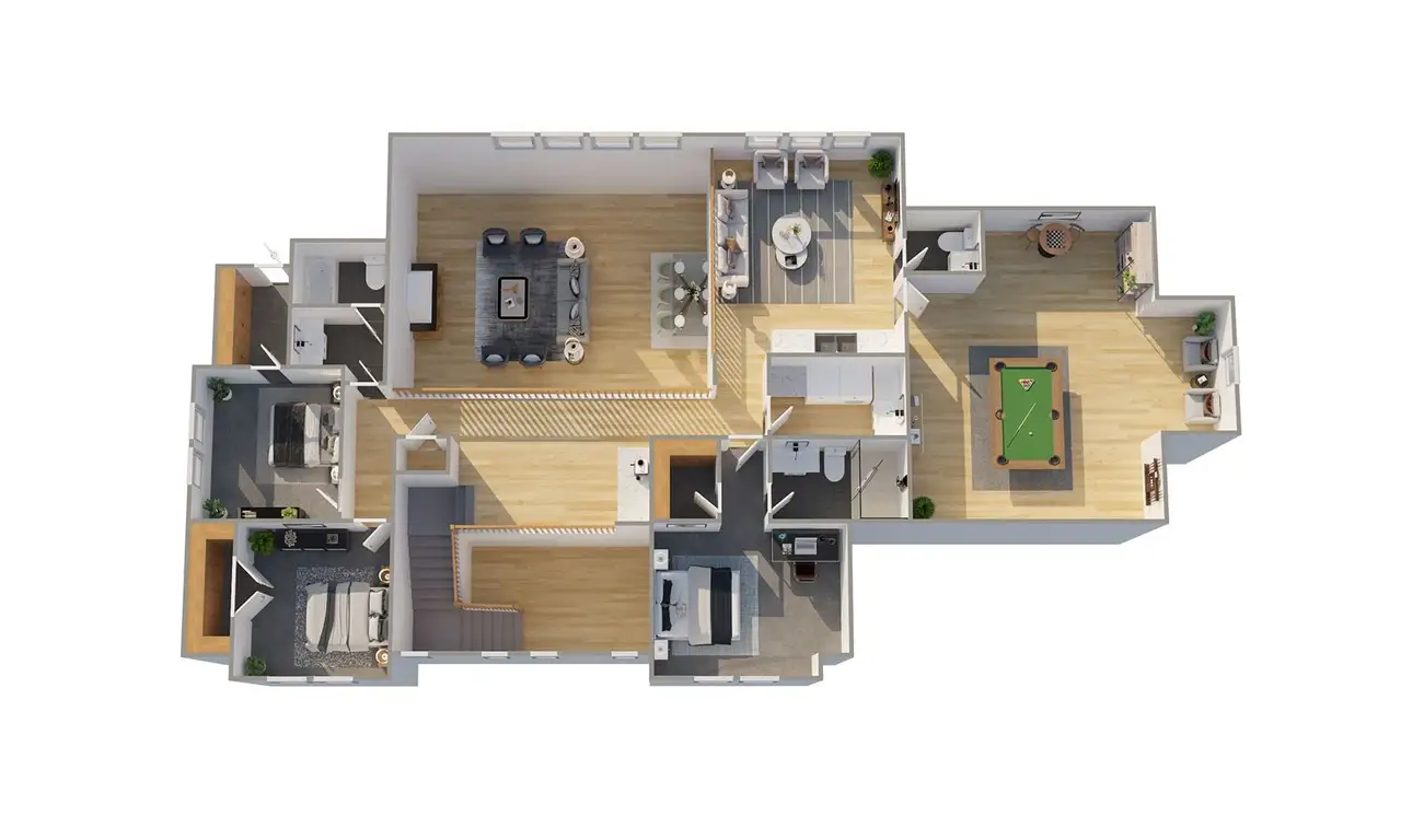 2D floor plan layout for the Denali by Cope Homes in Hidden Valley 1, Princeton, TX (Image 2).
