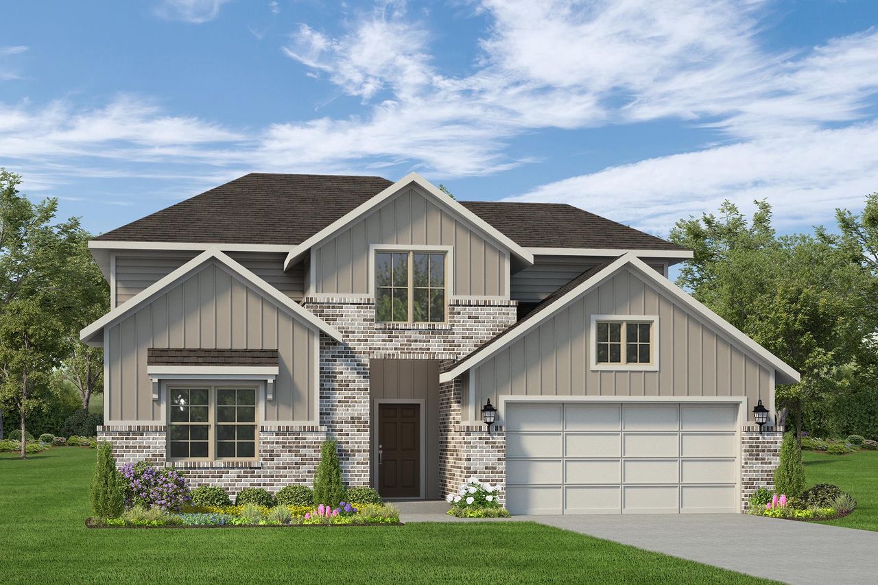 Representative exterior photo of a completed home built from the The Dawson by Autograph Homes in Sundance Cove, Crosby, TX (Image 2). Representative exterior photo of a completed home built from the The Dawson by Autograph Homes in Sundance Cove, Crosby, TX (Image 2).