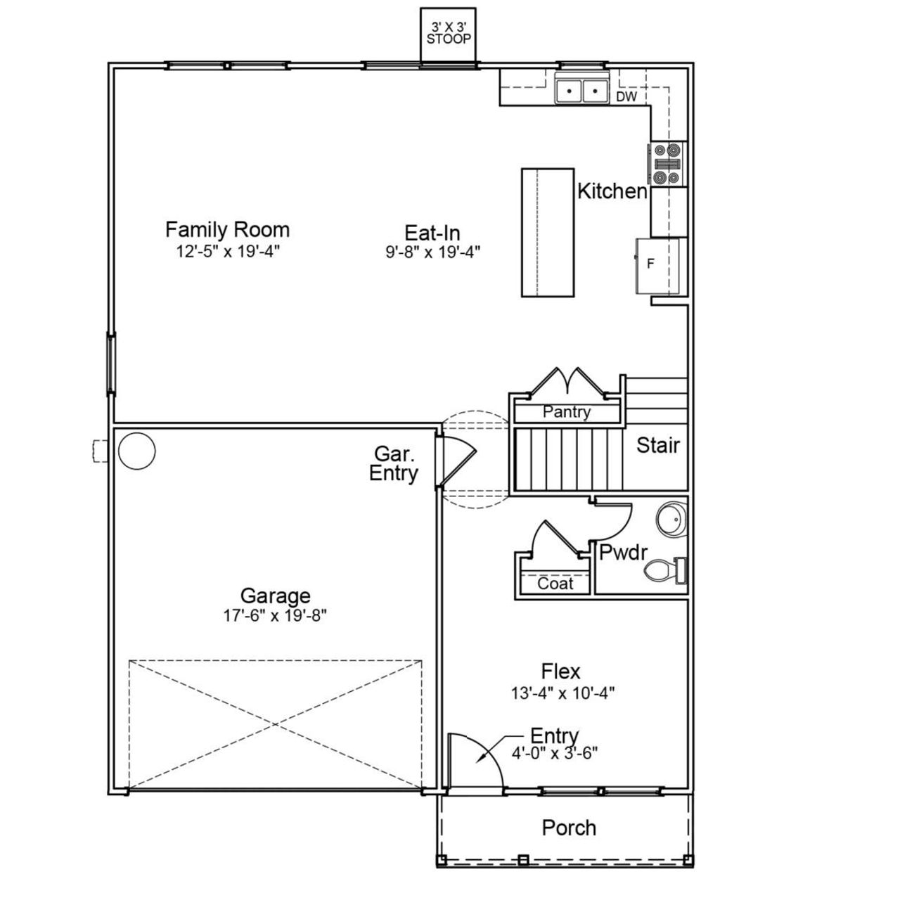 2D floor plan layout of this home in Bluefield, Lexington, SC (Image 2).