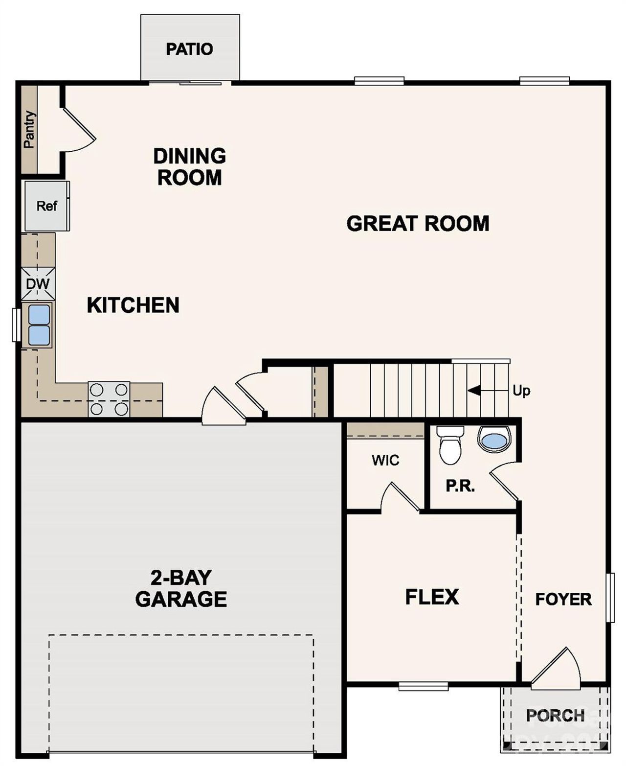 2D floor plan layout of this home in Woodford, Thomasville, NC (Image 2).