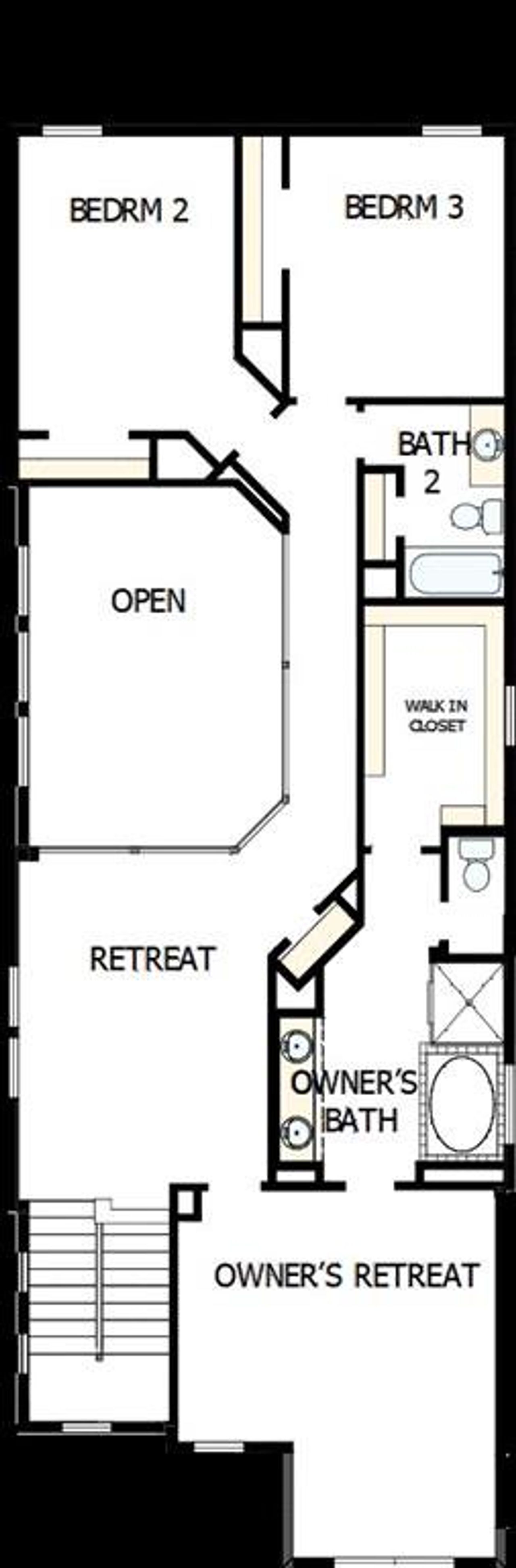 2D floor plan layout of this home in Walsh Cottage, Fort Worth, TX (Image 2).