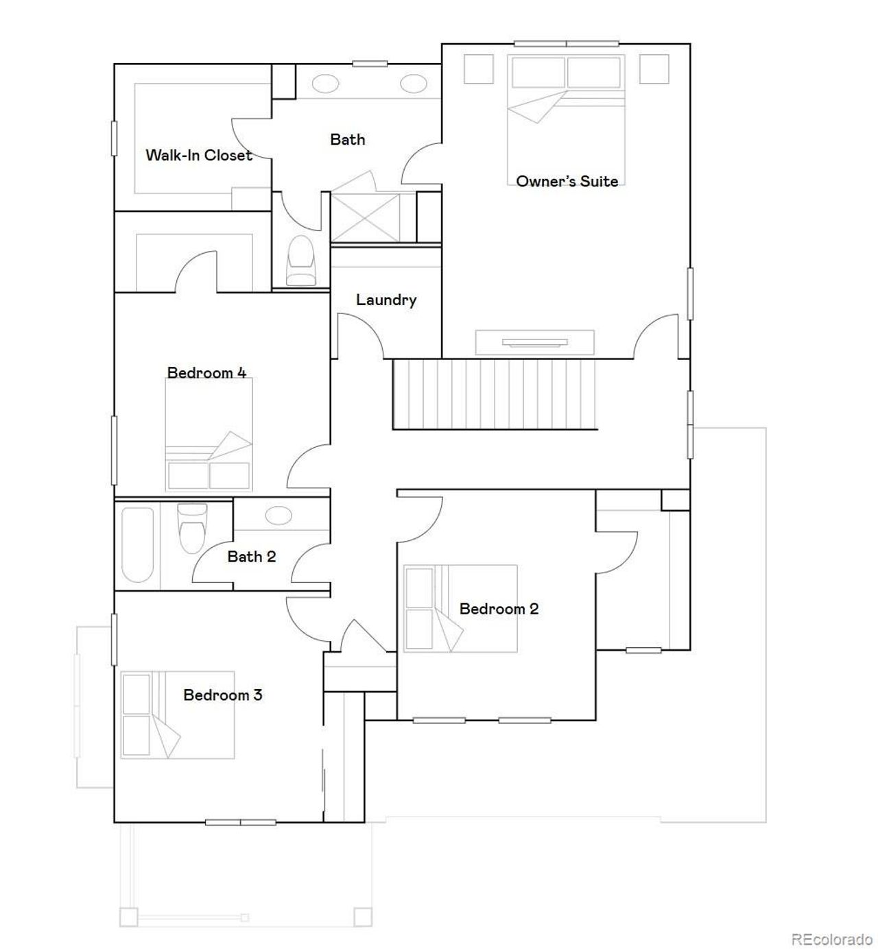 2D floor plan layout of this home in Timber Lark, Fort Collins, CO (Image 2). 2D floor plan layout of this home in Timber Lark, Fort Collins, CO (Image 2).