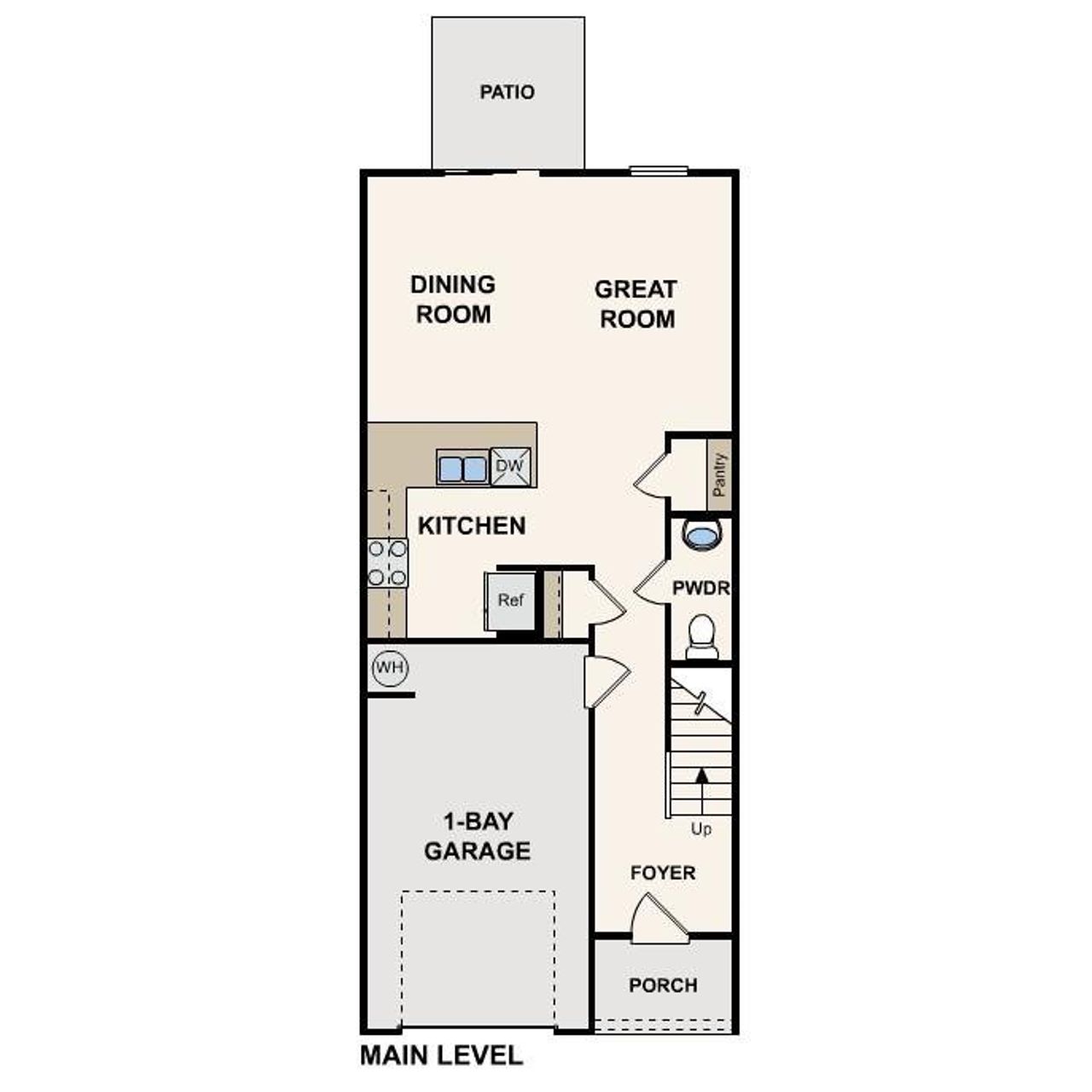 2D floor plan layout of this home in Ellison Townhomes, Spartanburg, SC (Image 2). 2D floor plan layout of this home in Ellison Townhomes, Spartanburg, SC (Image 2).