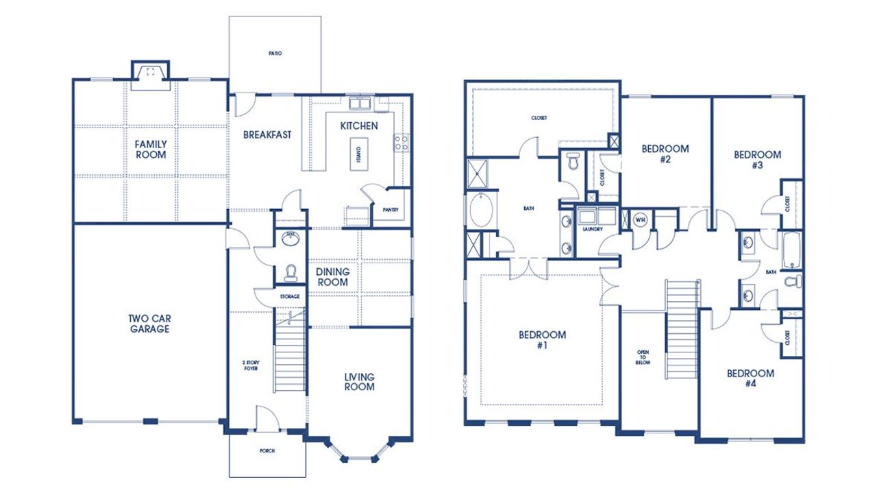 2D floor plan layout of this home in Wildwood, Covington, GA (Image 2).