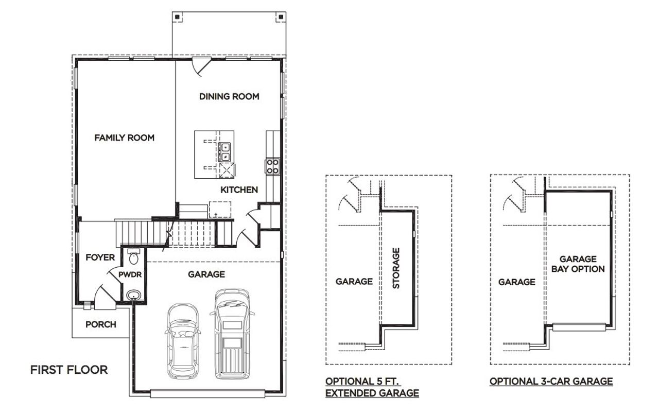 2D floor plan layout for the The Chelsea by McKinley Homes in Colony at Pinehurst, Pinehurst, TX (Image 2).