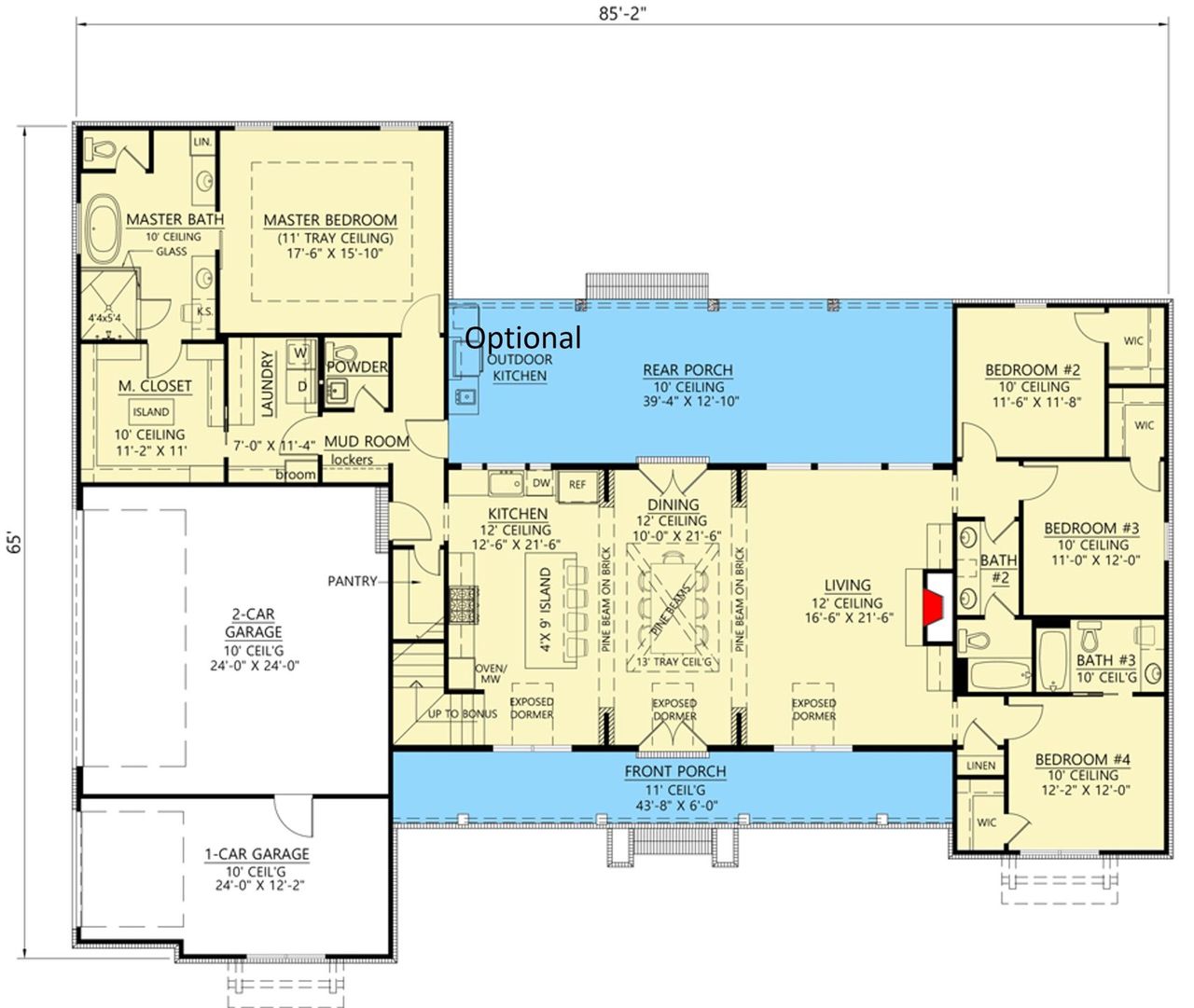 2D floor plan layout for the The Summit by Remington Custom Homes in Rancho Ladera, Aledo, TX (Image 2). 2D floor plan layout for the The Summit by Remington Custom Homes in Rancho Ladera, Aledo, TX (Image 2).