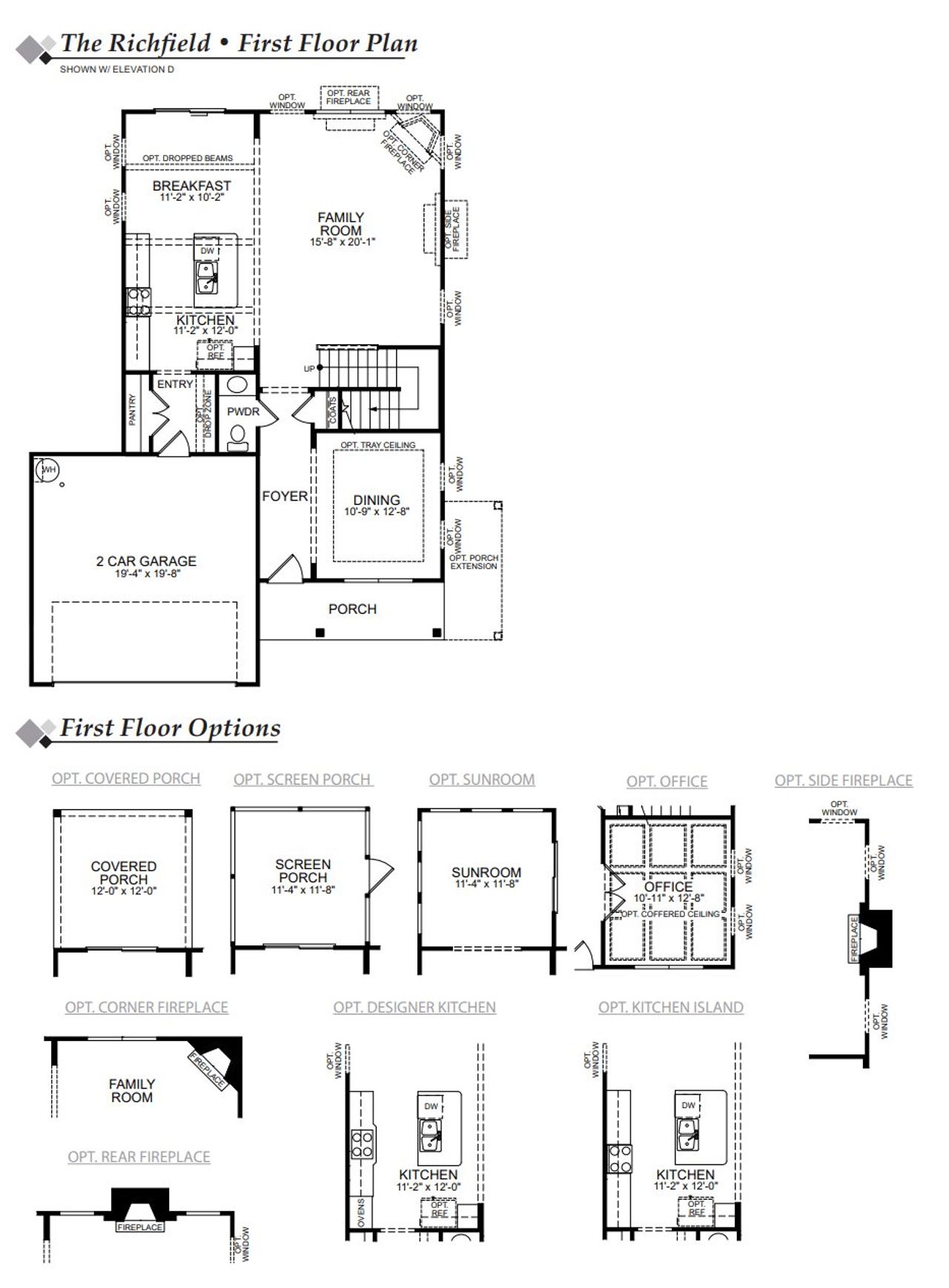 2D floor plan layout of this home in Hayes Village, Greensboro, NC (Image 2).