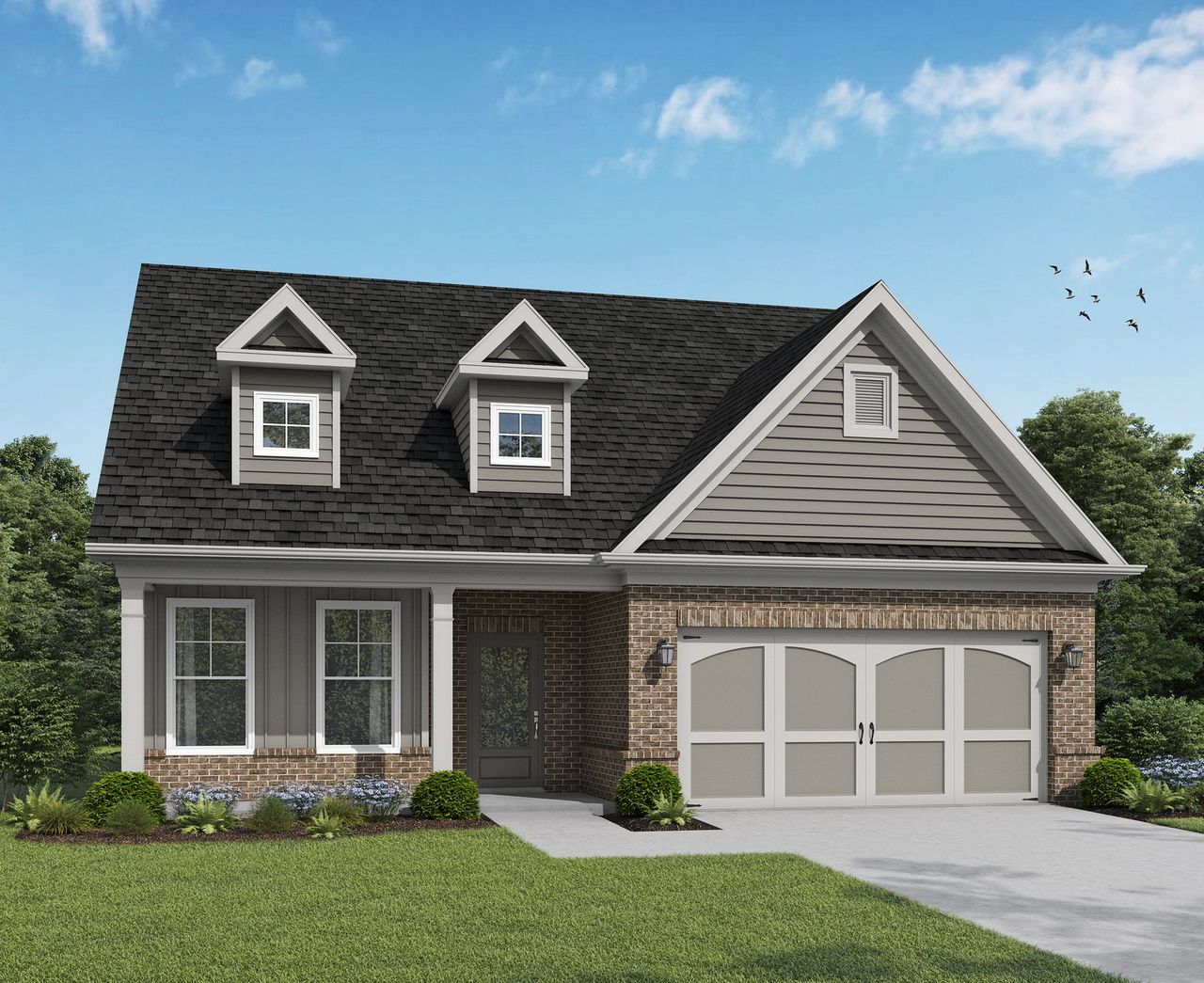 Representative exterior photo of a completed home built from the Canterbury by McKinley Homes in Cooper's Walk, Loganville, GA (Image 2).