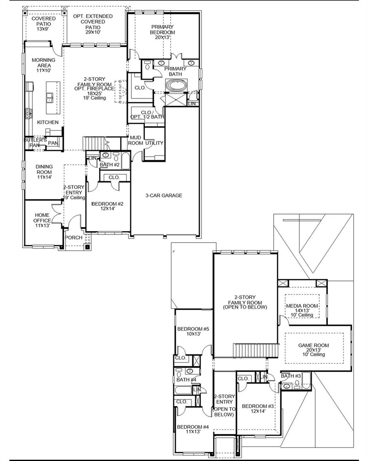 2D floor plan layout of this home in Revera, Katy, TX (Image 2).