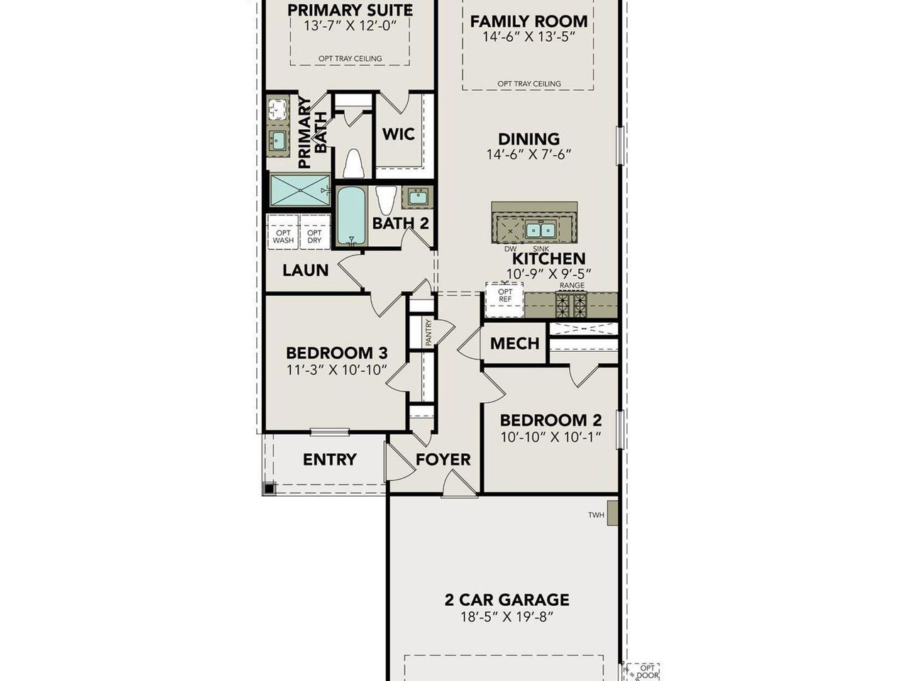 2D floor plan layout of this home in Liberty Estates, Cleveland, TX (Image 2). 2D floor plan layout of this home in Liberty Estates, Cleveland, TX (Image 2).