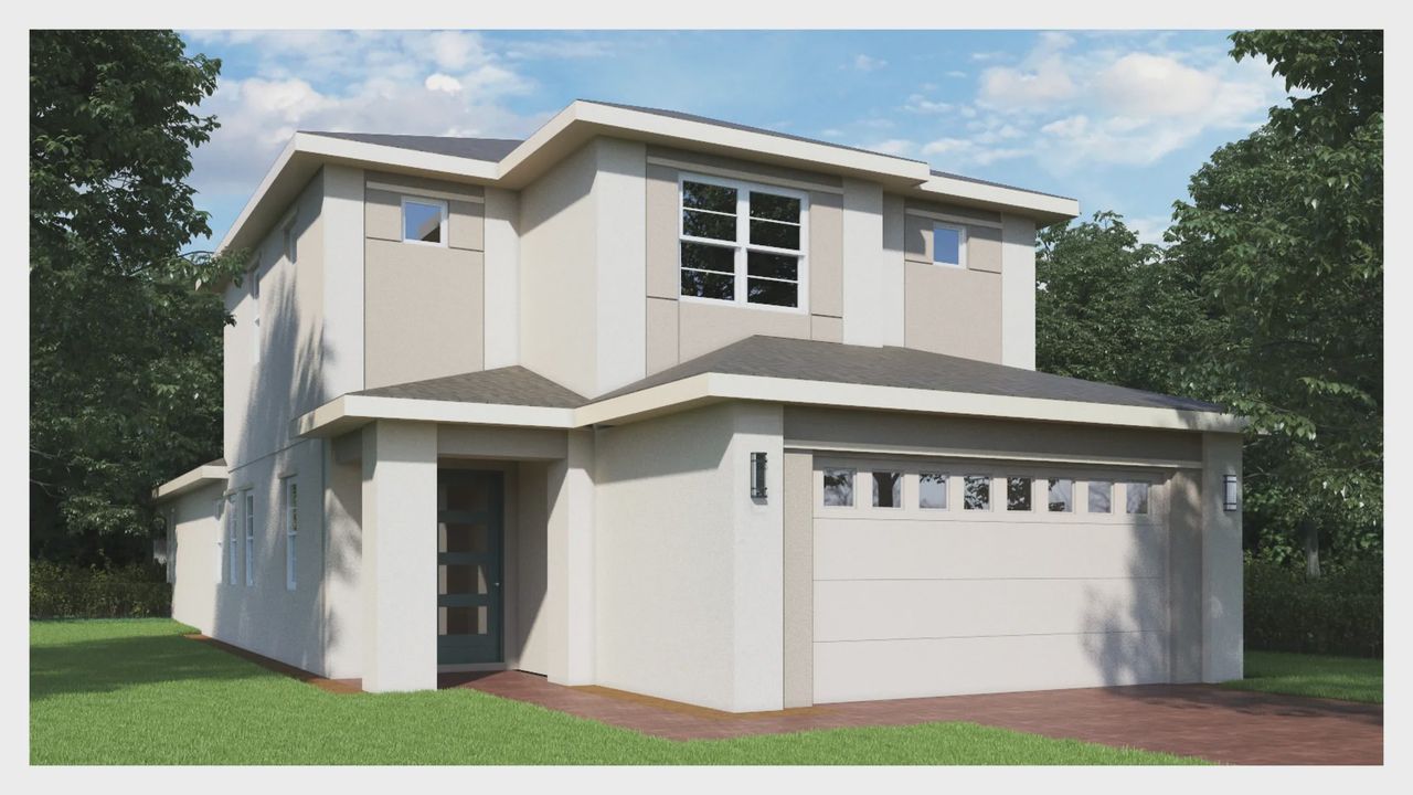 Representative exterior photo of a completed home built from the Jesup II by Jones Homes USA in Reserve at Twin Lakes, St. Cloud, FL (Image 2). Representative exterior photo of a completed home built from the Jesup II by Jones Homes USA in Reserve at Twin Lakes, St. Cloud, FL (Image 2).