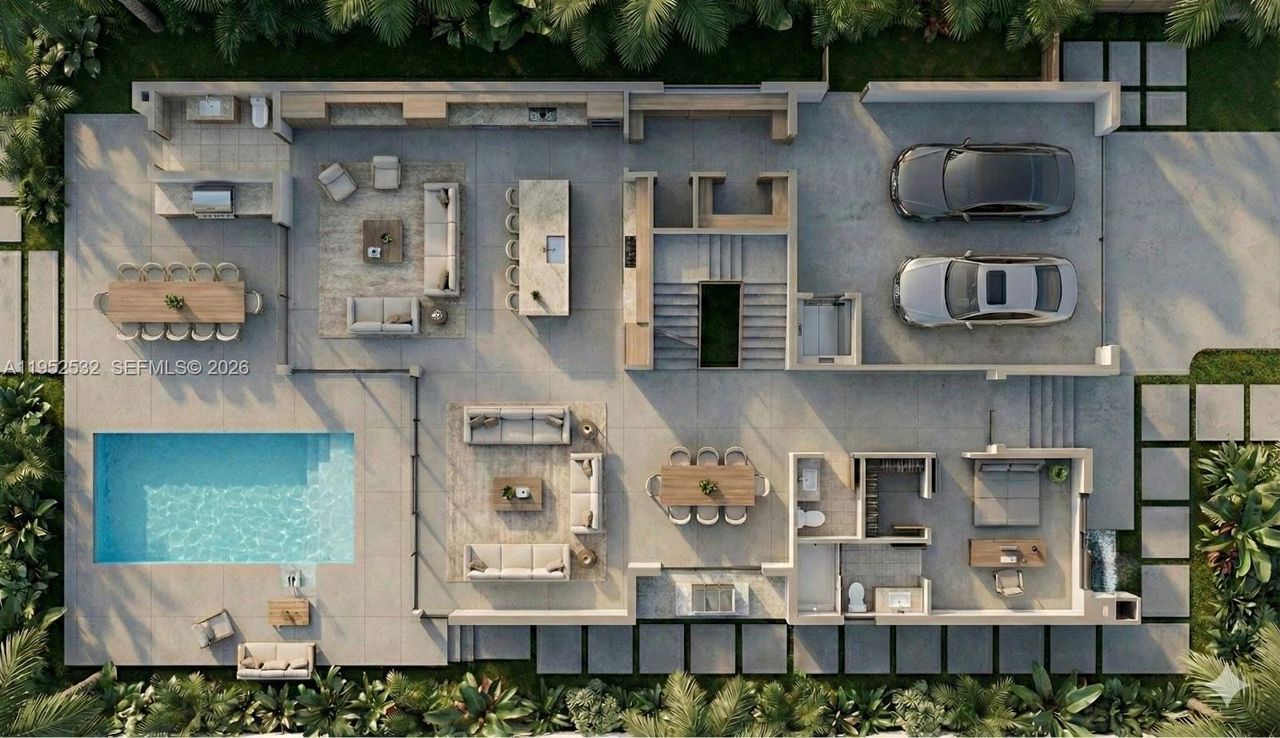 2D floor plan layout of this home in , Fort Lauderdale, FL (Image 2).