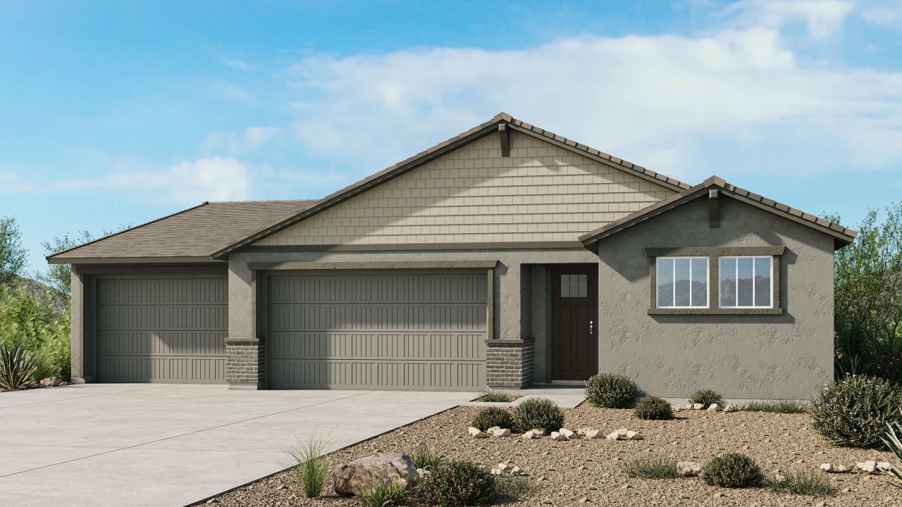 Representative exterior photo of a completed home built from the Compass by Taylor Morrison in Borgata Journey, Queen Creek, AZ (Image 2).