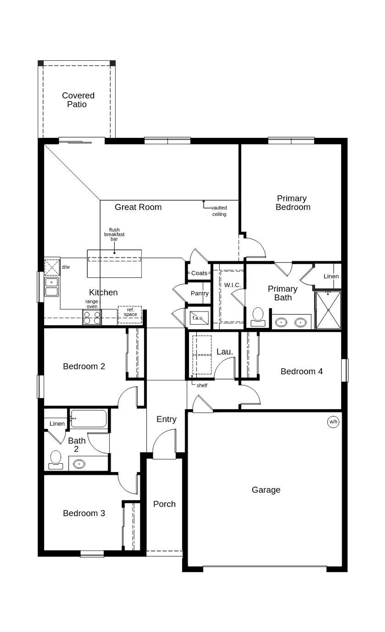 2D floor plan layout of this home in The Preserve at Legends Pointe II, Hudson, FL (Image 2). 2D floor plan layout of this home in The Preserve at Legends Pointe II, Hudson, FL (Image 2).
