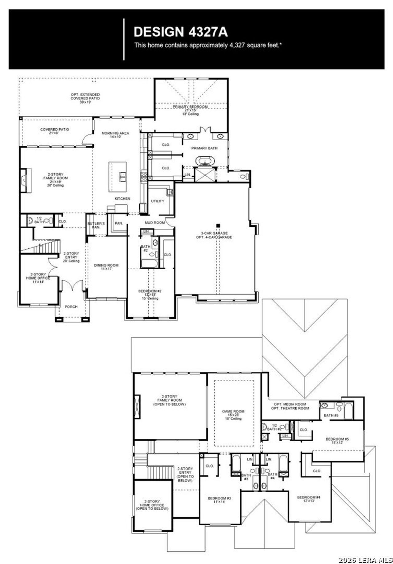 2D floor plan layout of this home in George's Ranch, Boerne, TX (Image 2).