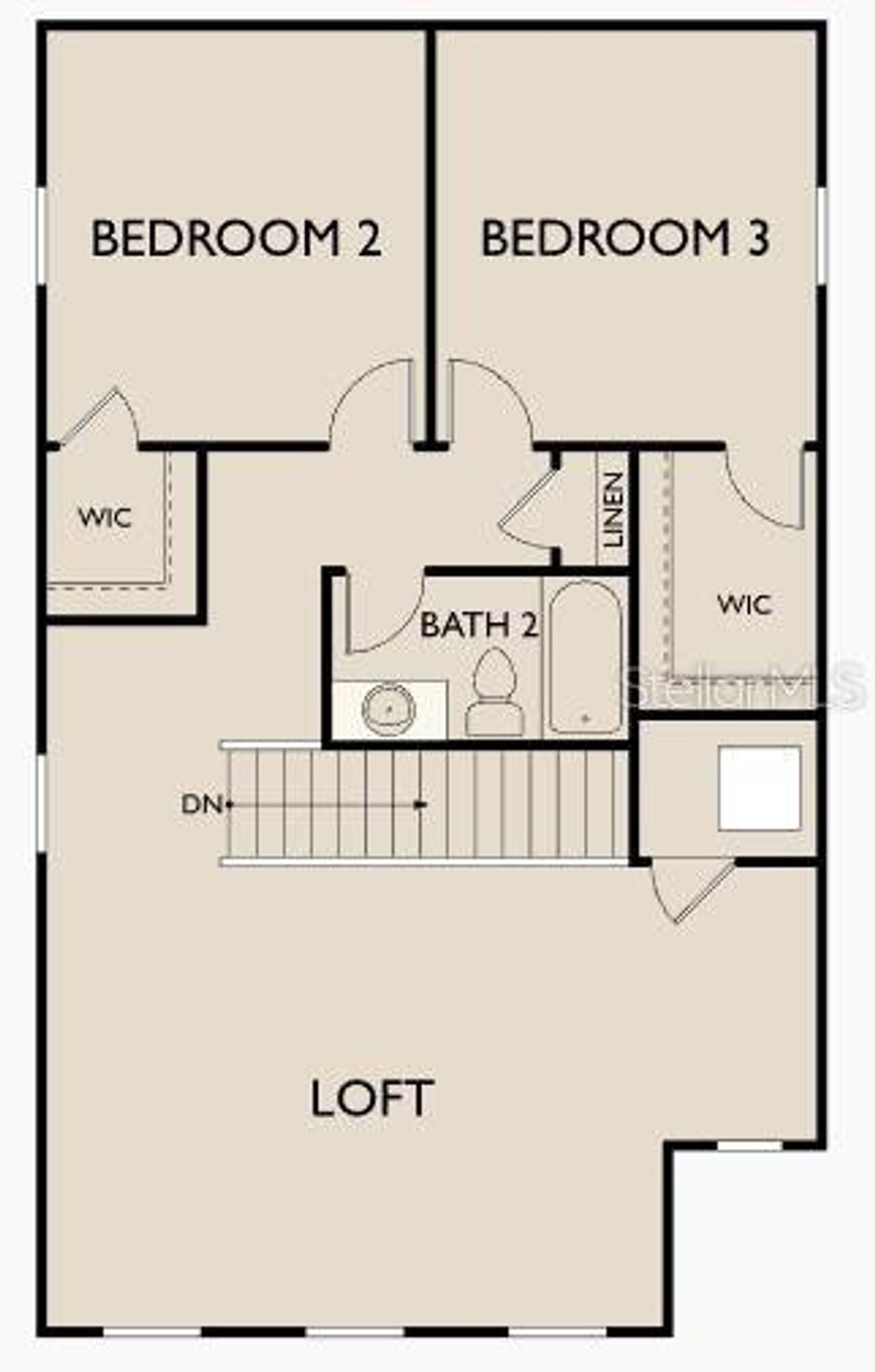 2D floor plan layout of this home in Hawks Run, Kissimmee, FL (Image 2).