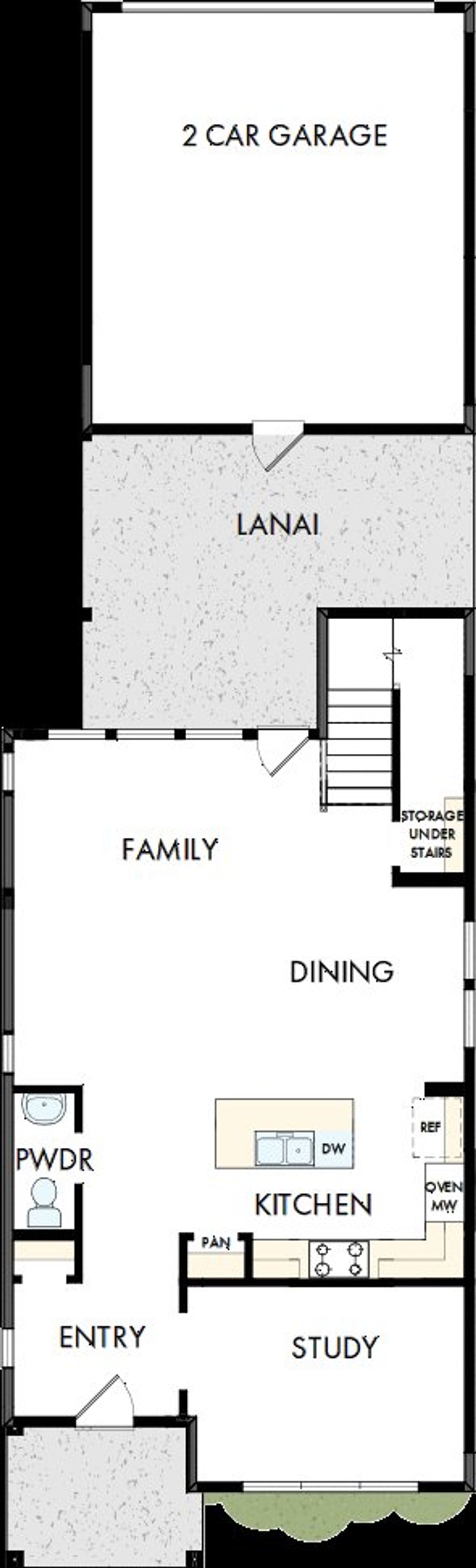 2D floor plan layout of this home in Weslyn Park in Sunbridge 34', St. Cloud, FL (Image 2).