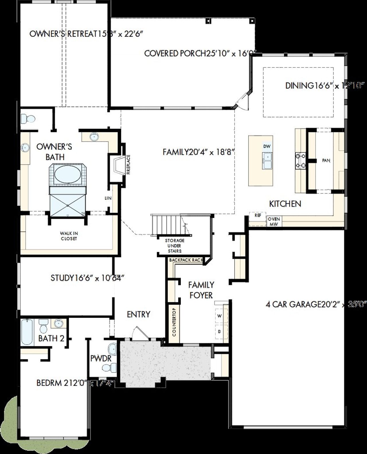 2D floor plan layout of this home in Pecan Square - Estates, Northlake, TX (Image 2). 2D floor plan layout of this home in Pecan Square - Estates, Northlake, TX (Image 2).