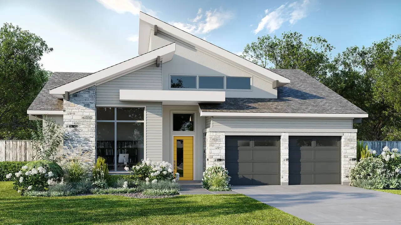 Representative exterior photo of a completed home built from the 2729E by Perry Homes in Esperanza 60', Boerne, TX (Image 2).