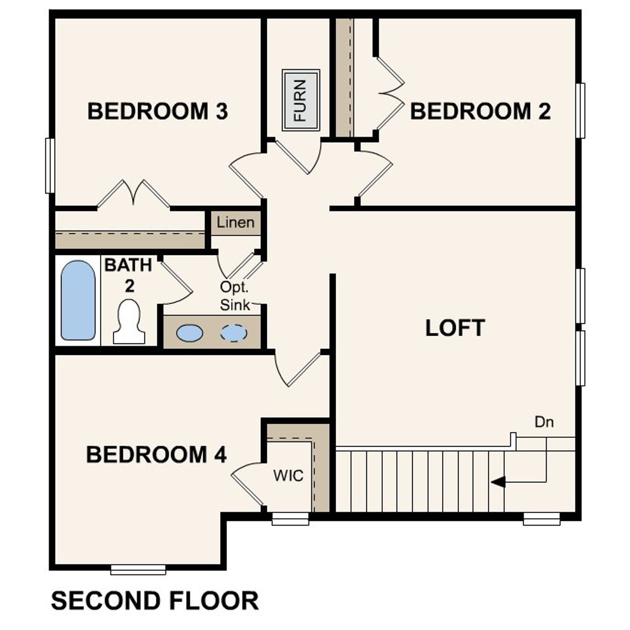 2D floor plan layout of this home in Stallion Run, Buda, TX (Image 2).