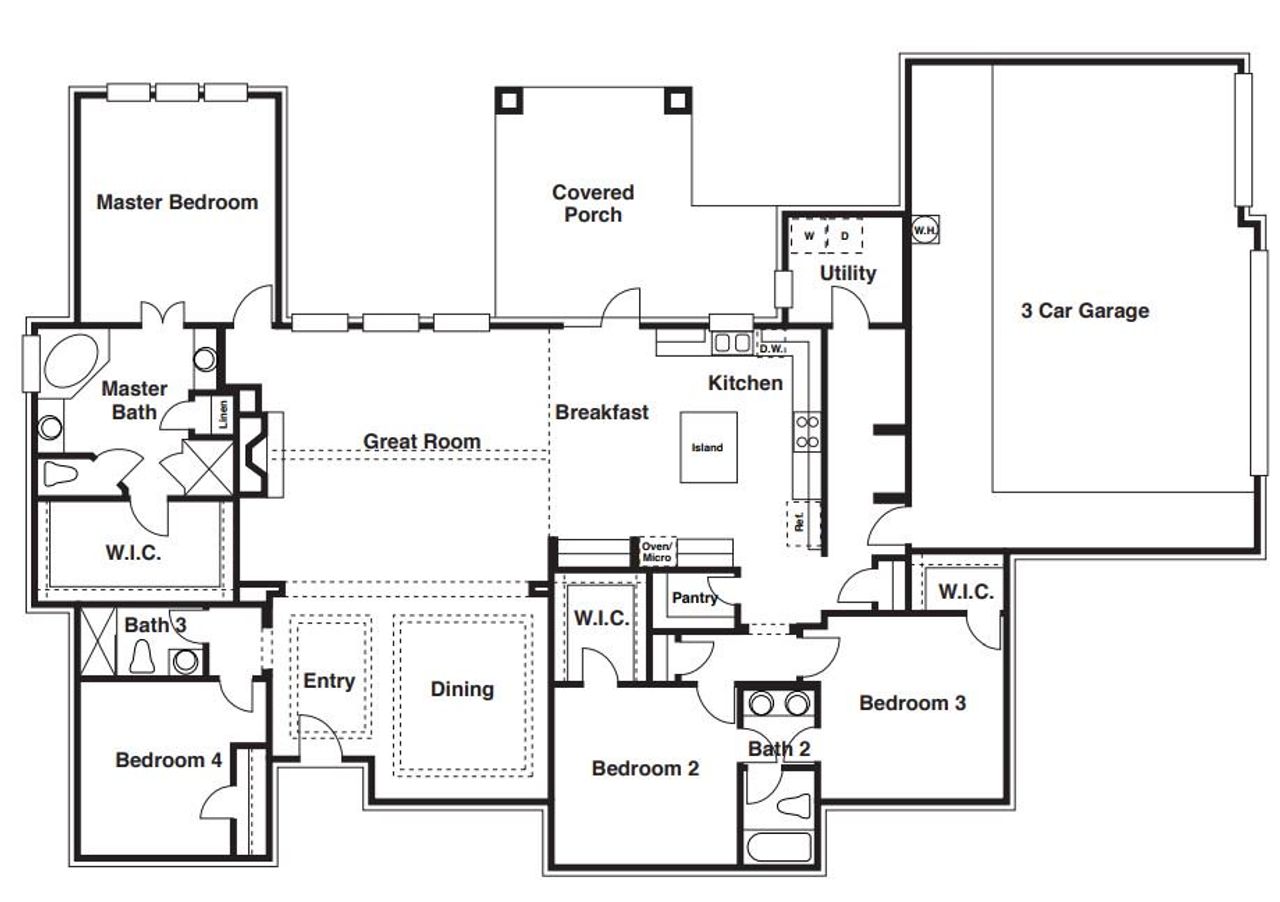 2D floor plan layout for the Dijon by Sitterle Homes in Belle Oaks, Bulverde, TX (Image 2). 2D floor plan layout for the Dijon by Sitterle Homes in Belle Oaks, Bulverde, TX (Image 2).