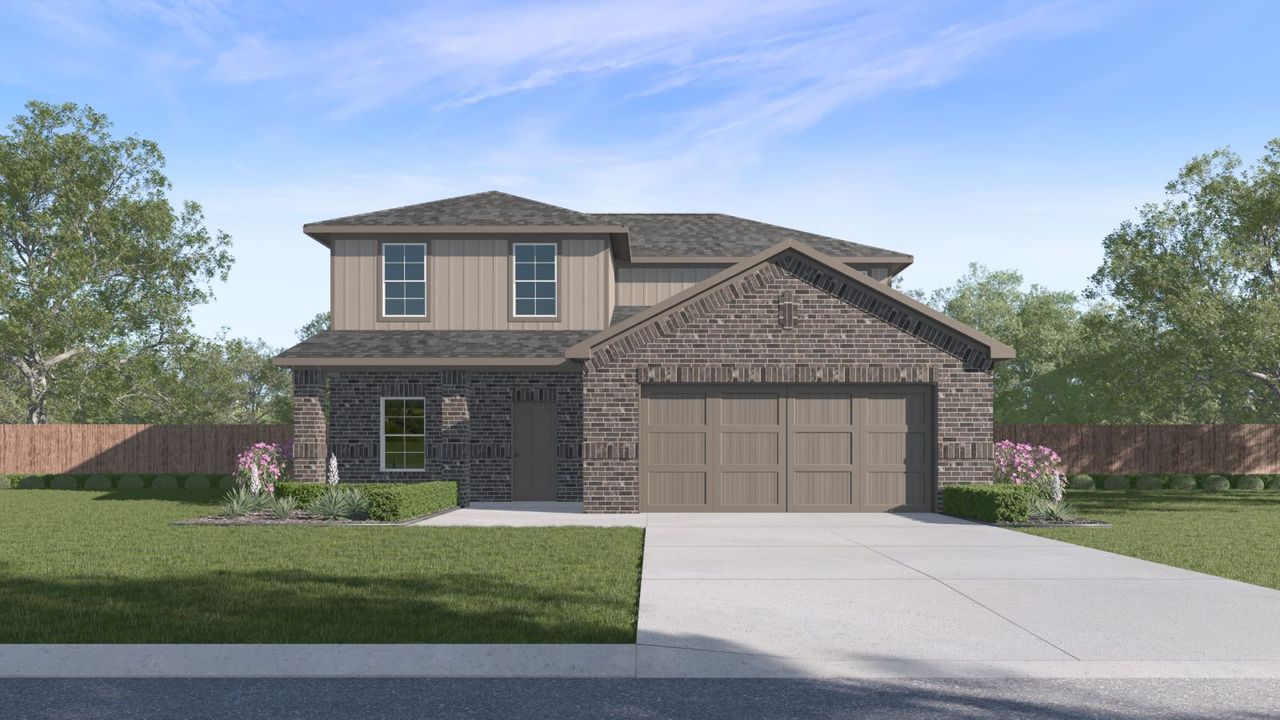 Representative exterior photo of a completed home built from the Upton by D.R. Horton in Garnett Estates, Portland, TX (Image 2).