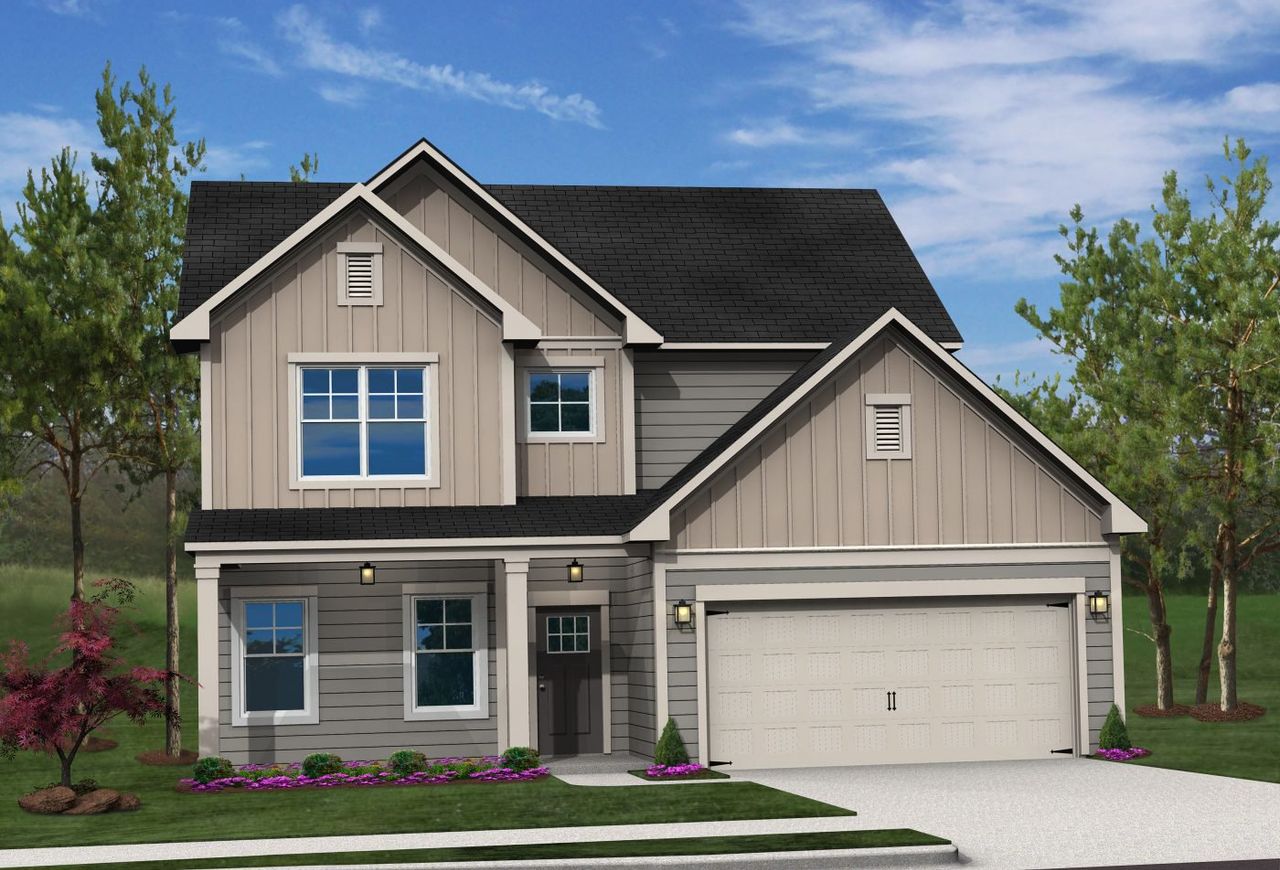 Representative exterior photo of a completed home built from the Alexander by Paran Homes in High Shoals, Dallas, GA (Image 2).