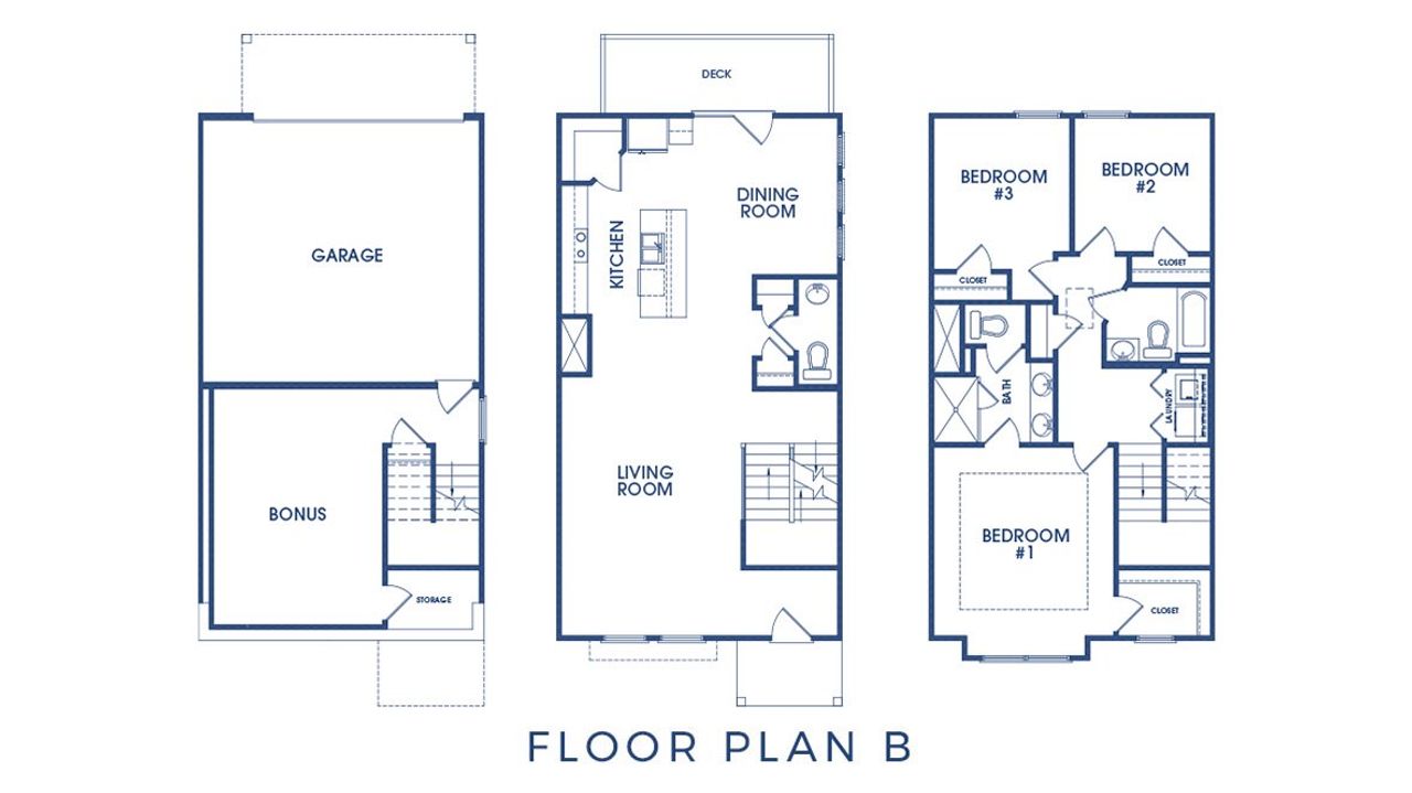 2D floor plan layout for the Frederick by D.R. Horton in The Reserve at North Bridges, McDonough, GA (Image 2).