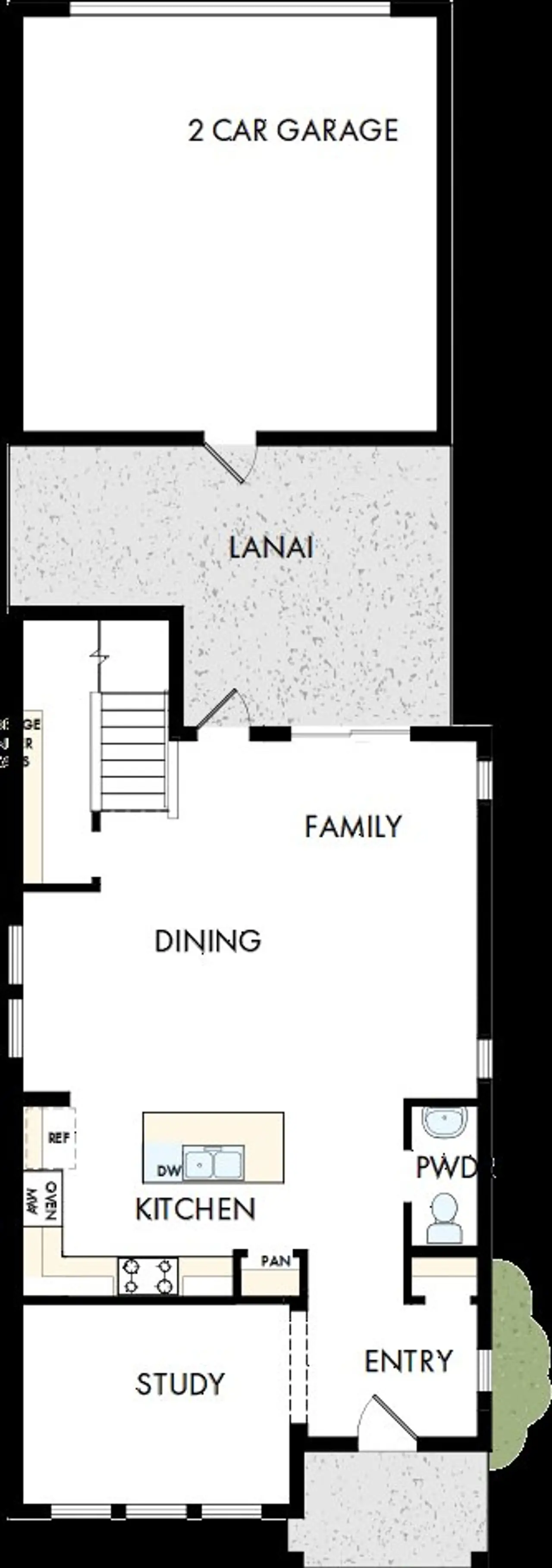 2D floor plan layout of this home in Soleta at Starkey Ranch - Cottage Series, Odessa, FL (Image 2).