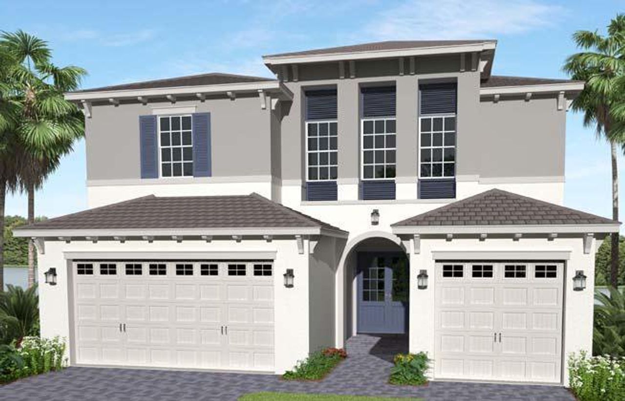 Representative exterior photo of a completed home built from the Birchwood by Minto Communities in Westlake, Westlake, FL (Image 2). Representative exterior photo of a completed home built from the Birchwood by Minto Communities in Westlake, Westlake, FL (Image 2).