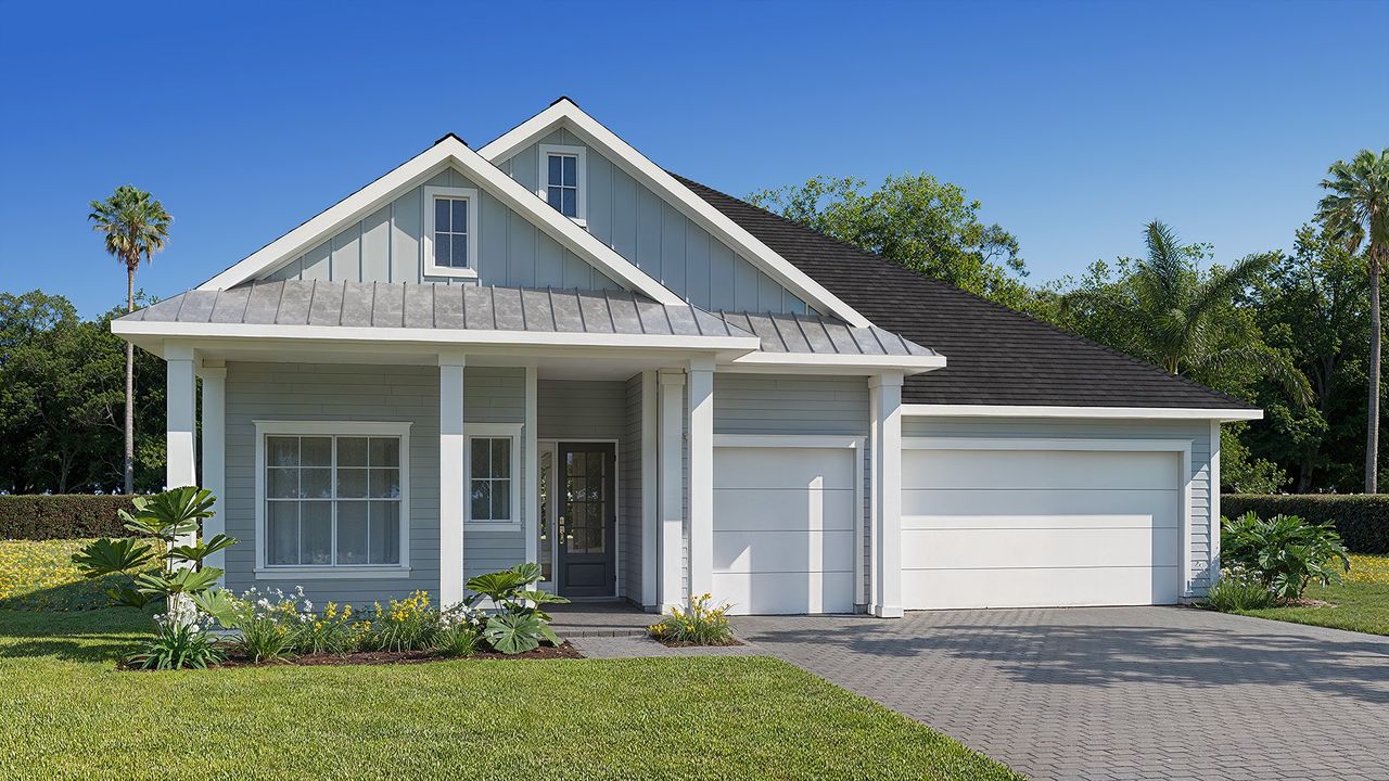 Representative exterior photo of a completed home built from the 2929F by Perry Homes in Southern Hills, Brooksville, FL (Image 2). Representative exterior photo of a completed home built from the 2929F by Perry Homes in Southern Hills, Brooksville, FL (Image 2).