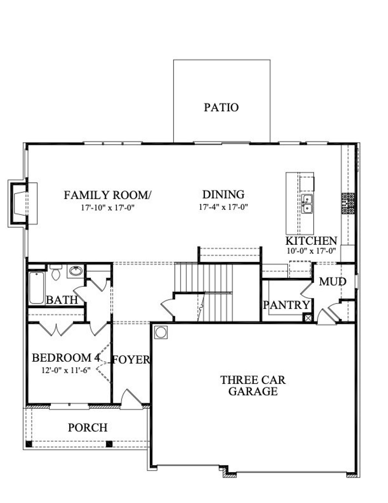 2D floor plan layout for the Longwood by Peachtree Residential in Arden on Lanier, Cumming, GA (Image 2).