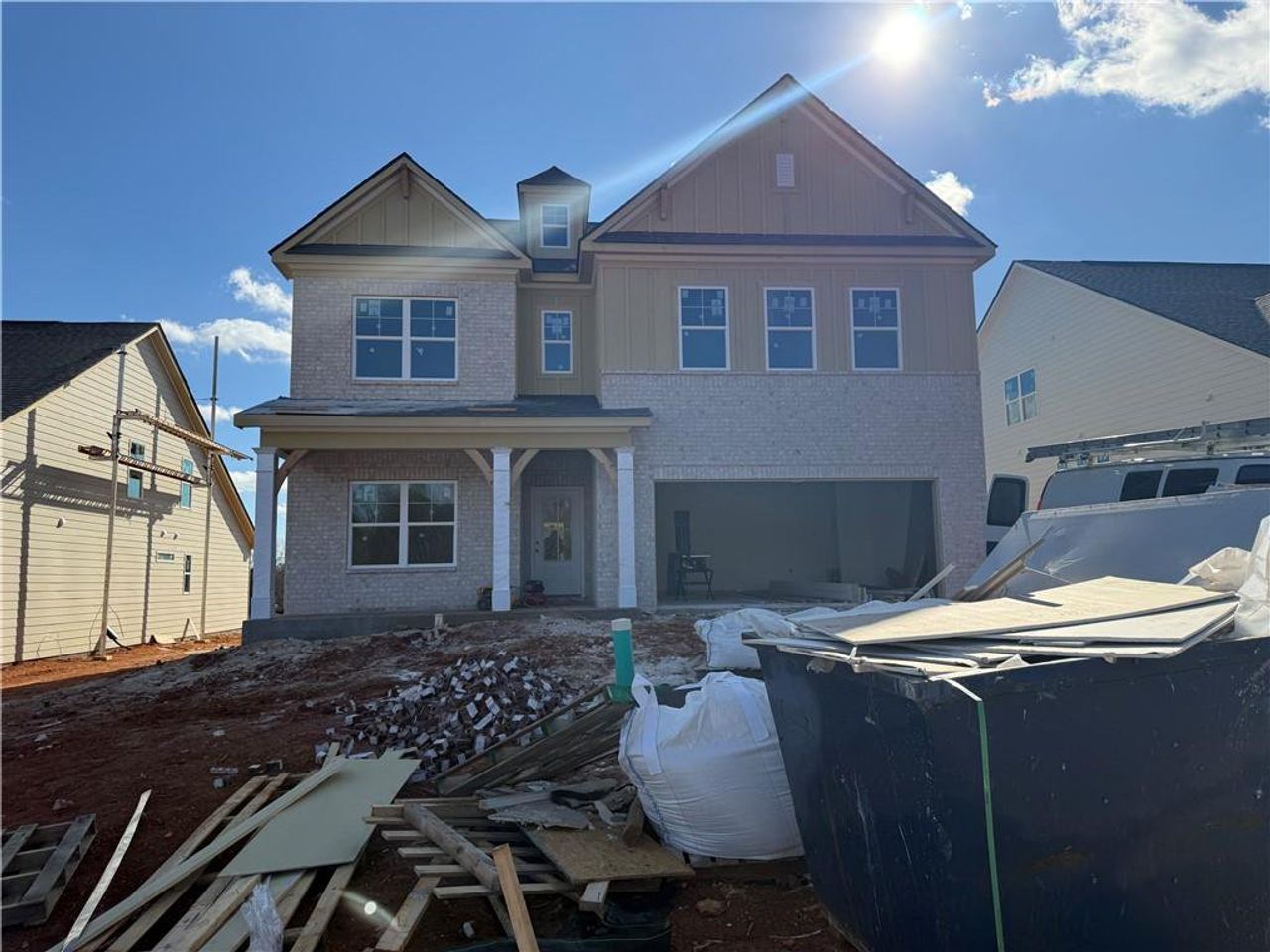 In-progress construction of a new home in Garland Meadows, Cartersville, GA (Image 2).