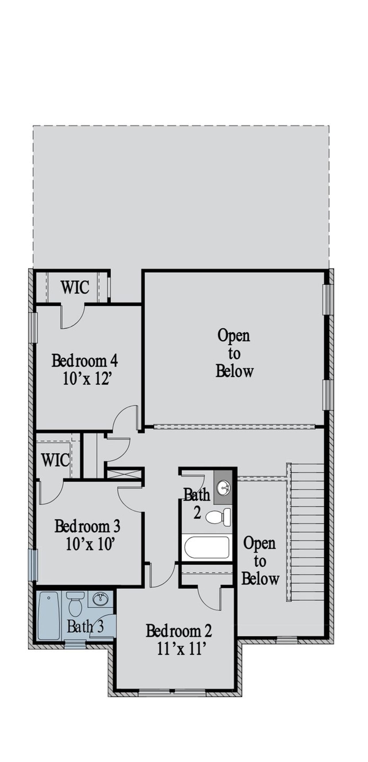 2D floor plan layout of this home in Reunion, Rhome, TX (Image 2).
