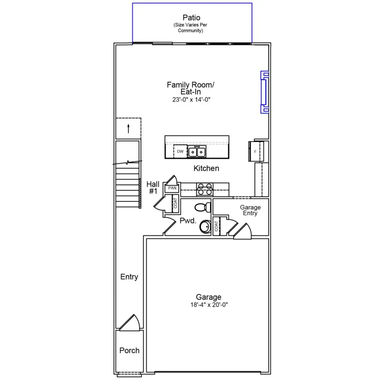 2D floor plan layout of this home in Jessups Place, Greensboro, NC (Image 2).