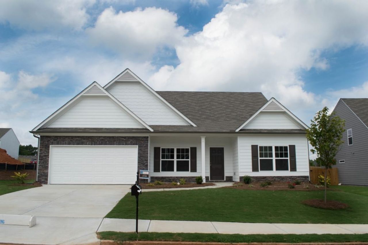 Representative exterior photo of a completed home built from the Richmond by Piedmont Residential in Creekside Landing, Dallas, GA (Image 2).