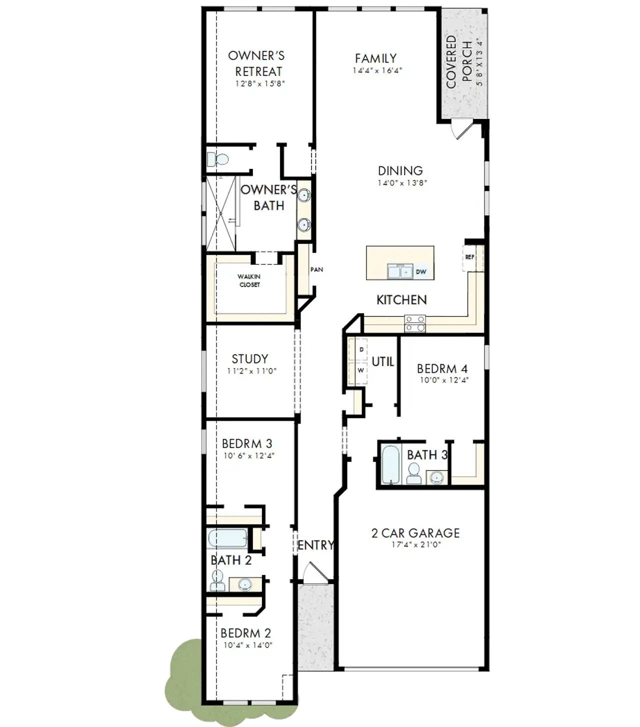 2D floor plan layout of this home in Audubon - Terrace Collection, Magnolia, TX (Image 2). 2D floor plan layout of this home in Audubon - Terrace Collection, Magnolia, TX (Image 2).