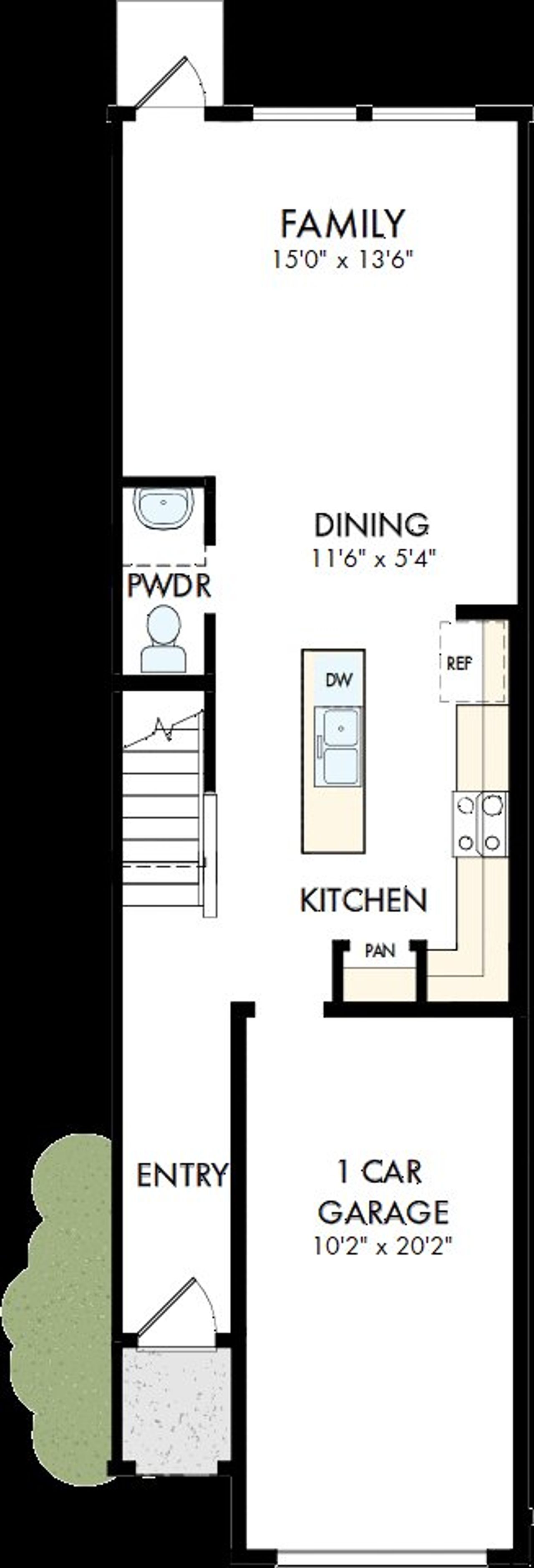 2D floor plan layout of this home in Preserve at The Cays – The Driftwood Series, Daytona Beach, FL (Image 2).