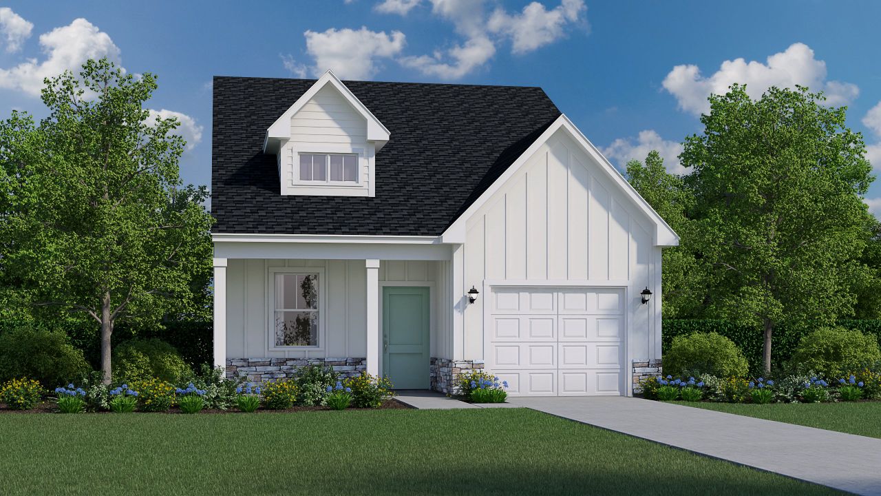 Representative exterior photo of a completed home built from the Spree Plan by Veranda Homes in Beechwood Pond, Woodruff, SC (Image 2).