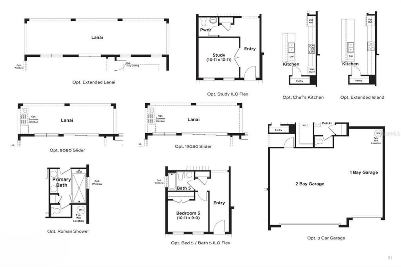 2D floor plan layout of this home in Lakeside at Satilla, St. Cloud, FL (Image 2).