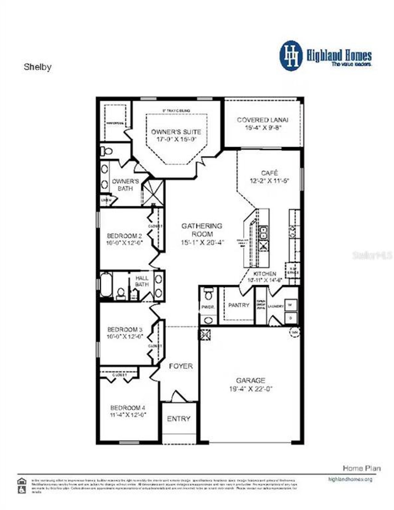 2D floor plan layout of this home in Summerlake Estates, Auburndale, FL (Image 2).