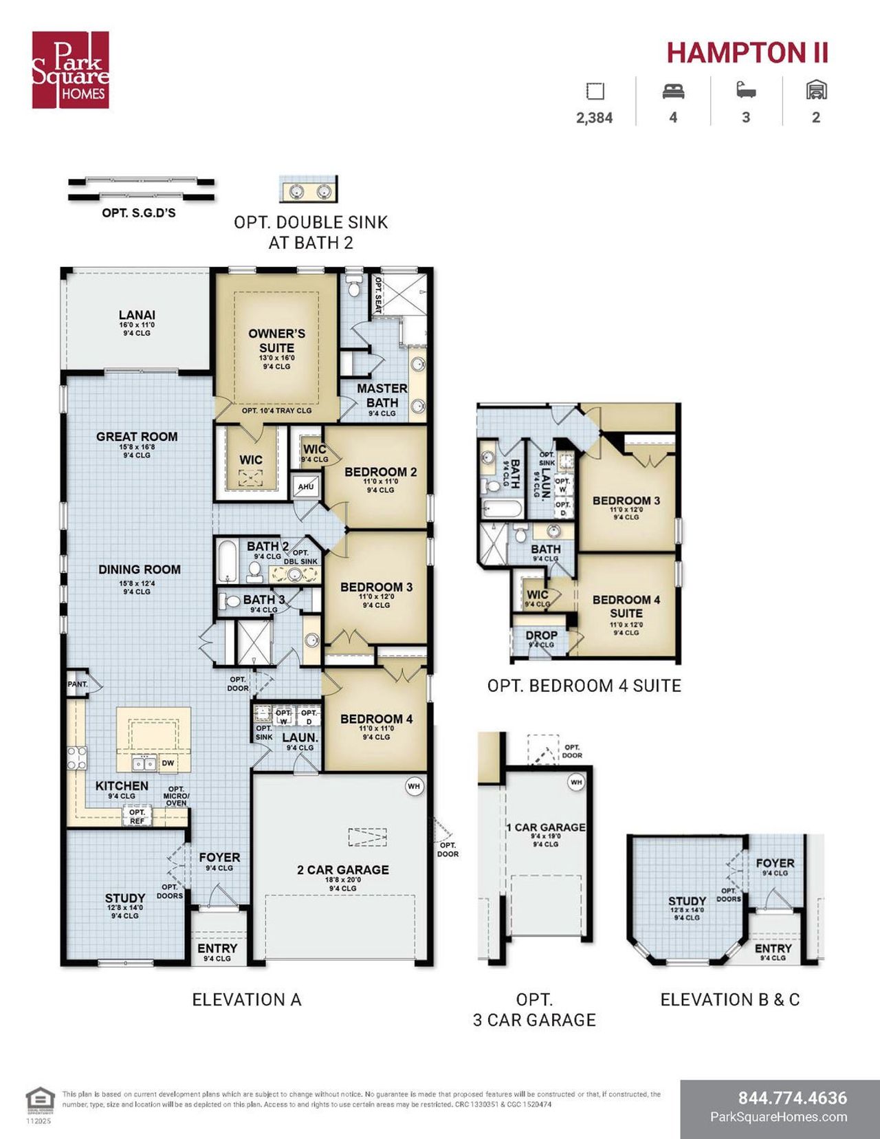 2D floor plan layout of this home in Leela Reserve, Tavares, FL (Image 2).