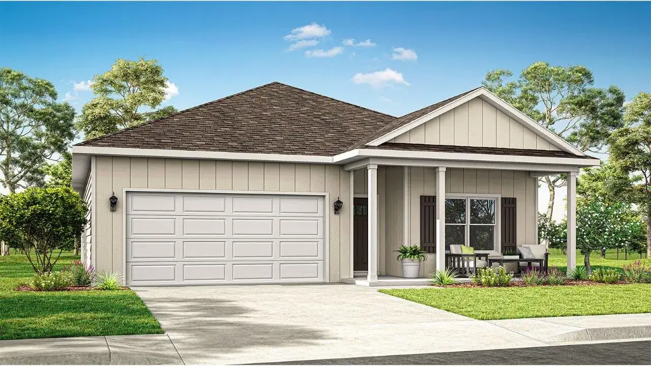 Representative exterior photo of a completed home built from the Beau by D.R. Horton in Abilene Acres, Tallahassee, FL (Image 2). Representative exterior photo of a completed home built from the Beau by D.R. Horton in Abilene Acres, Tallahassee, FL (Image 2).