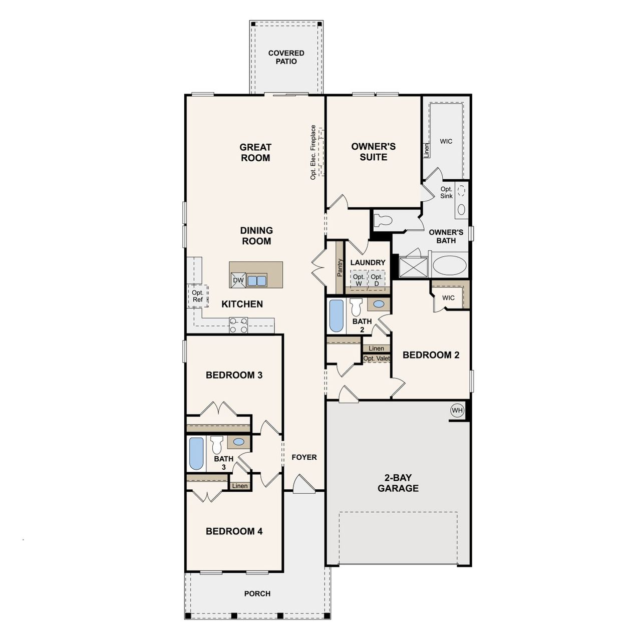 2D floor plan layout of this home in Barton Hills, Spring Hill, TN (Image 2). 2D floor plan layout of this home in Barton Hills, Spring Hill, TN (Image 2).