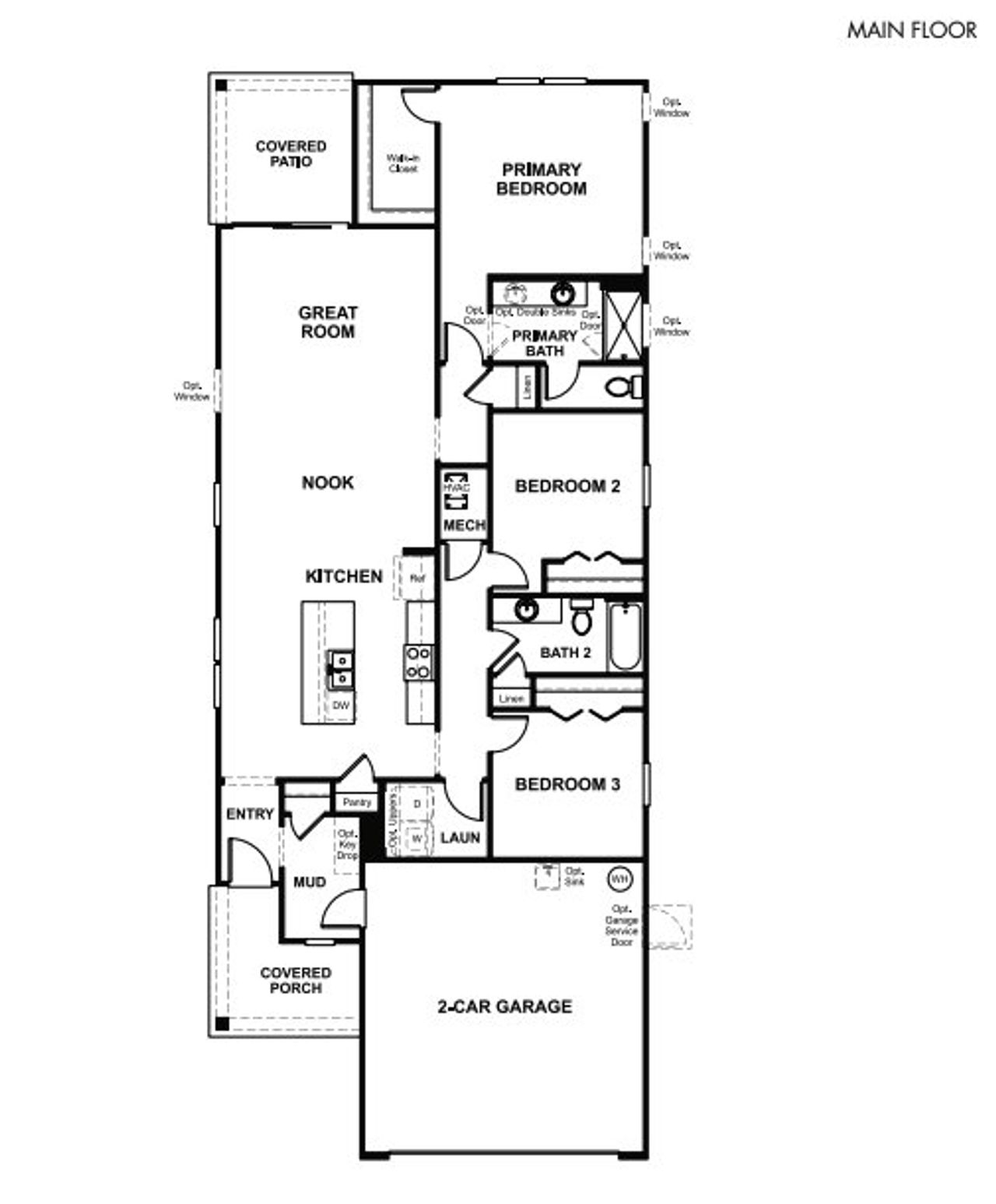 2D floor plan layout of this home in Irongate, Jacksonville, FL (Image 2).