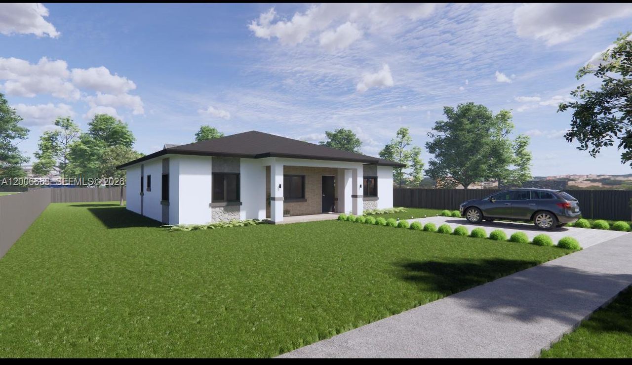 Front exterior of a new home in , Miami, FL, highlighting curb appeal (Image 2). Front exterior of a new home in , Miami, FL, highlighting curb appeal (Image 2).