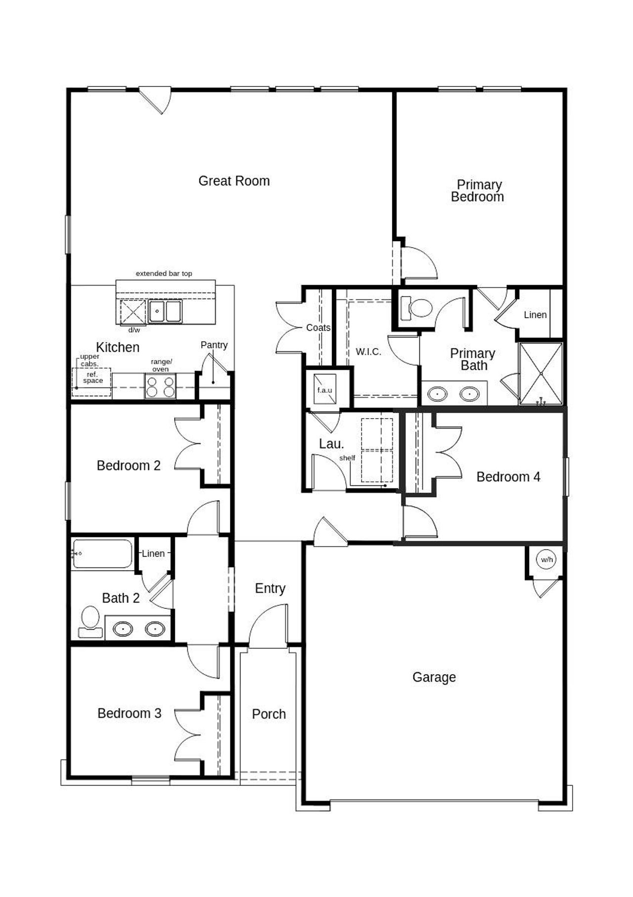 2D floor plan layout of this home in Hidden Trails, Belton, TX (Image 2). 2D floor plan layout of this home in Hidden Trails, Belton, TX (Image 2).
