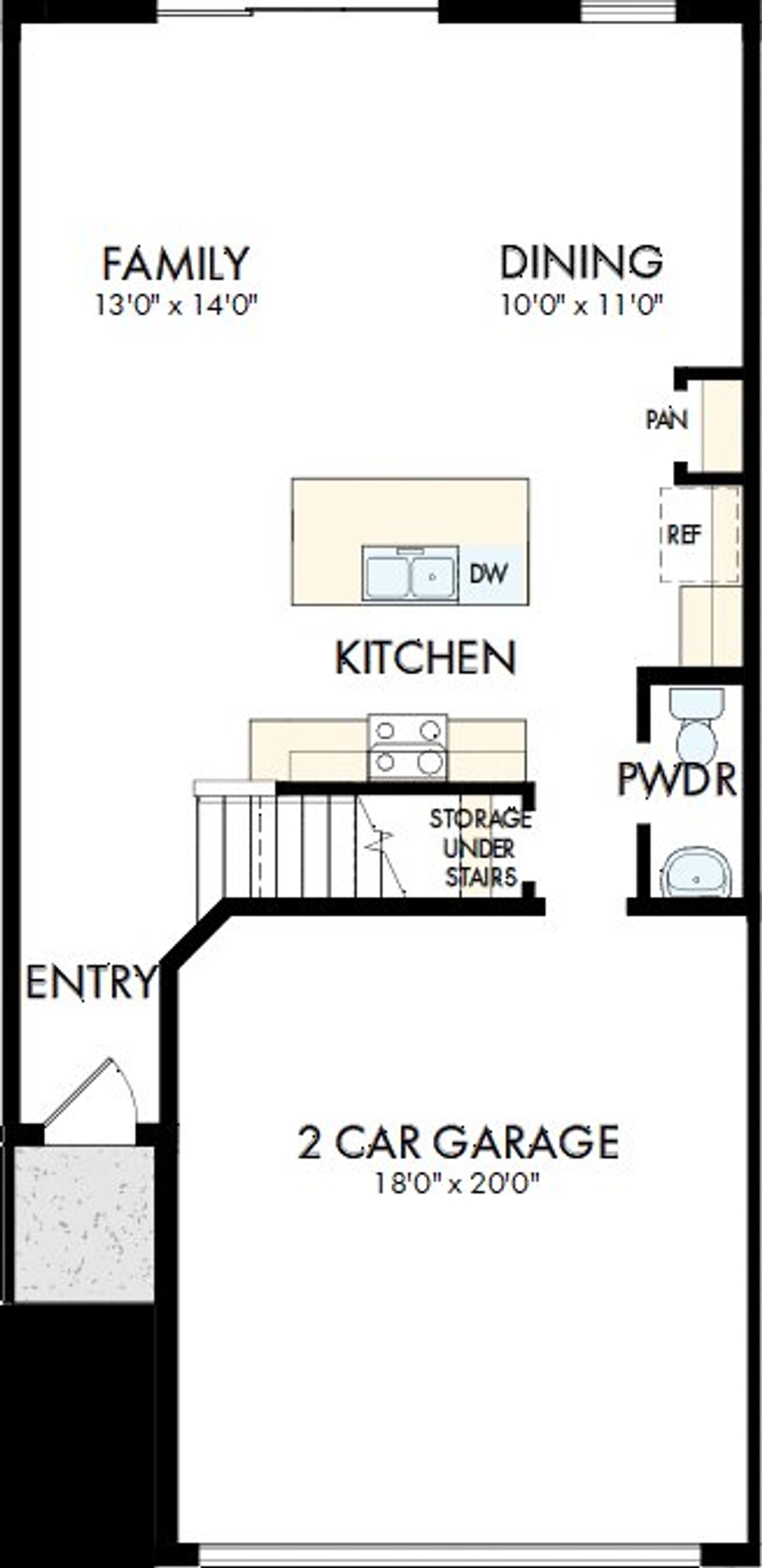 2D floor plan layout of this home in North River Ranch – Townhomes, Parrish, FL (Image 2). 2D floor plan layout of this home in North River Ranch – Townhomes, Parrish, FL (Image 2).
